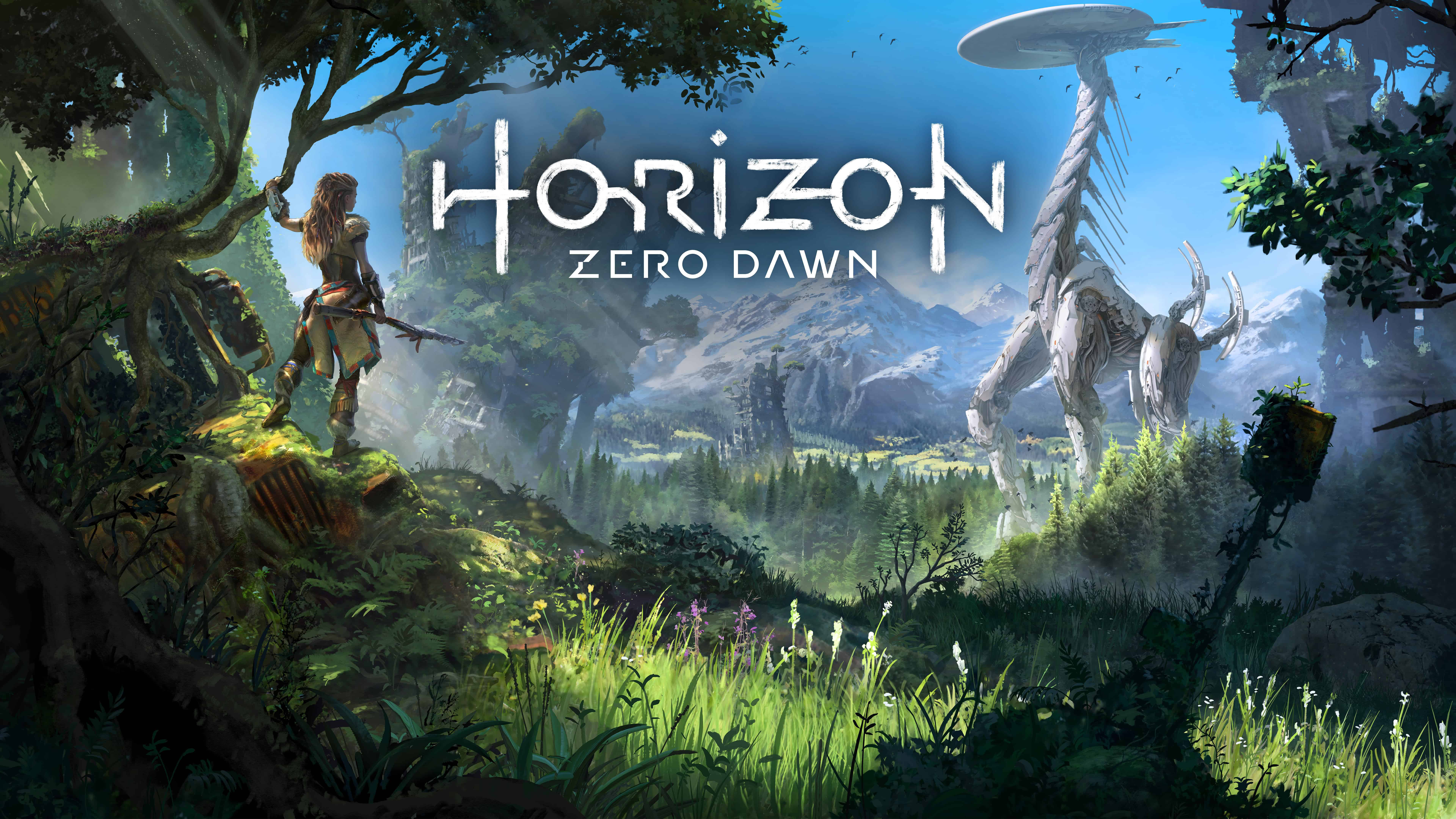 Horizon Zero Dawn logo paesaggio, 7680x4320 UHD, PC 4K