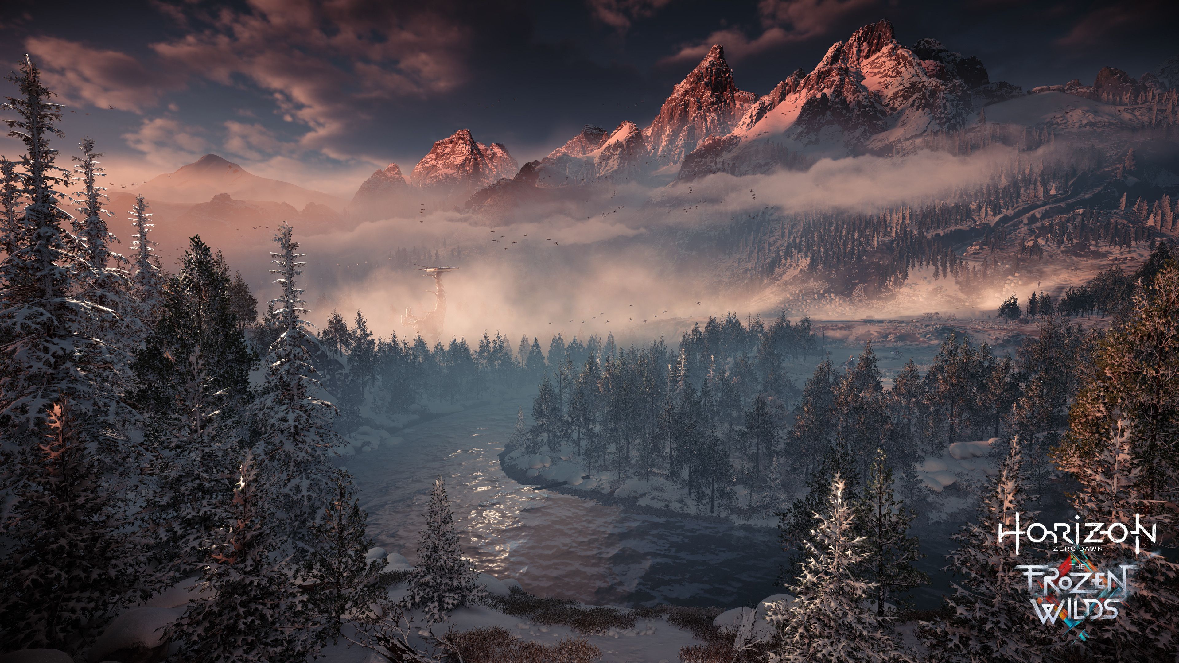 Horizon Zero Dawn montagne innevate, 3840x2160 UHD, Monitor 4K