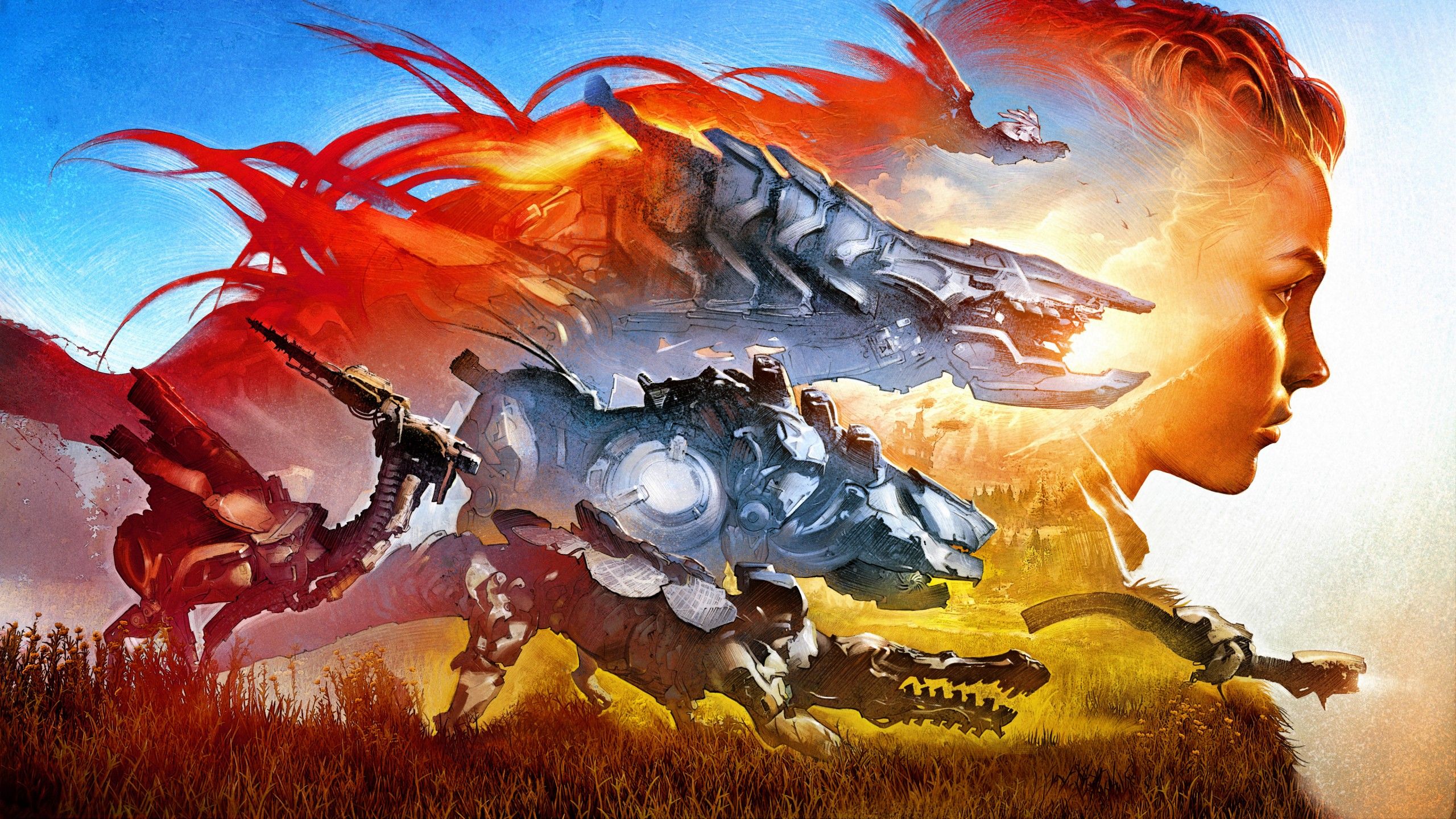 Horizon Zero Dawn cover art, 2560x1440 2K QHD, PC