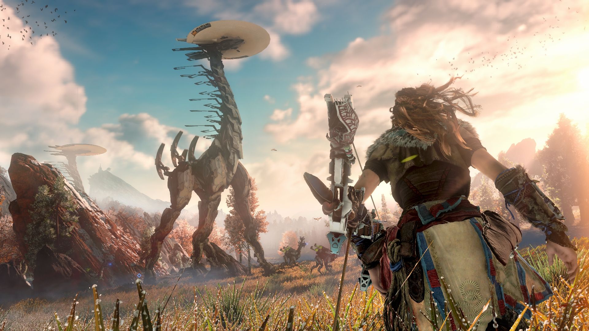 Aloy con macchina Horizon Zero Dawn, 1920x1080 1080p, Laptop