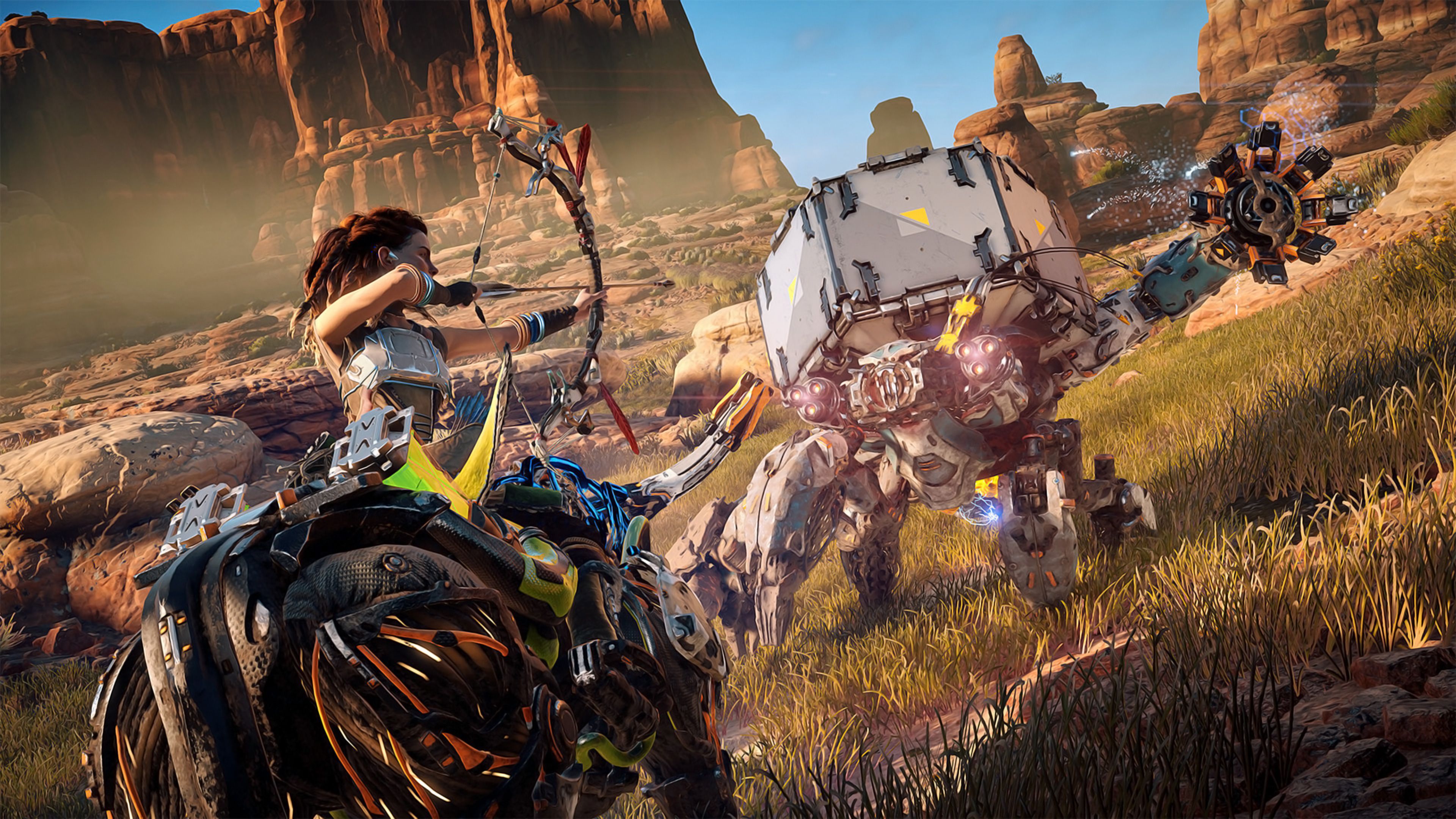 Horizon Zero Dawn combattimento macchina, 3840x2160 4K Ultra HD, Monitor 4K