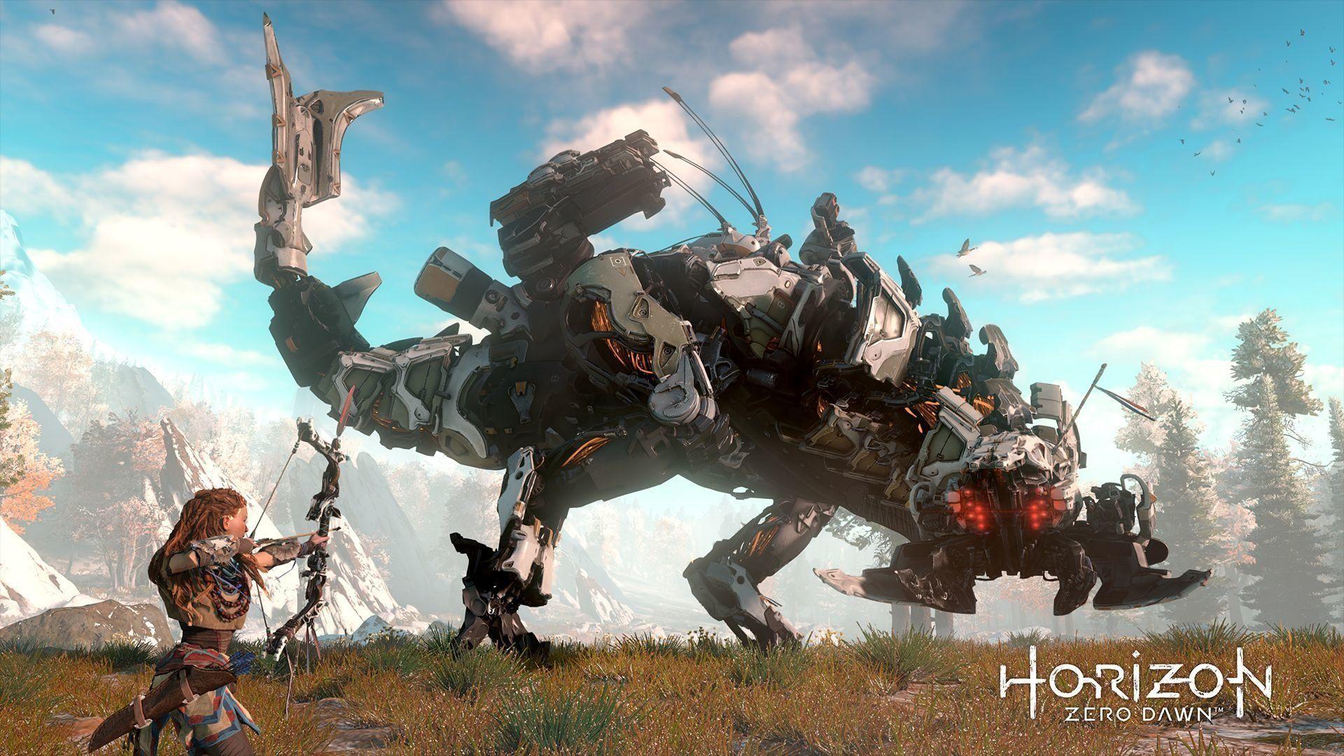 Aloy affronta macchina Horizon, Horizon Zero Dawn, 1920x1080 1080p, Laptop