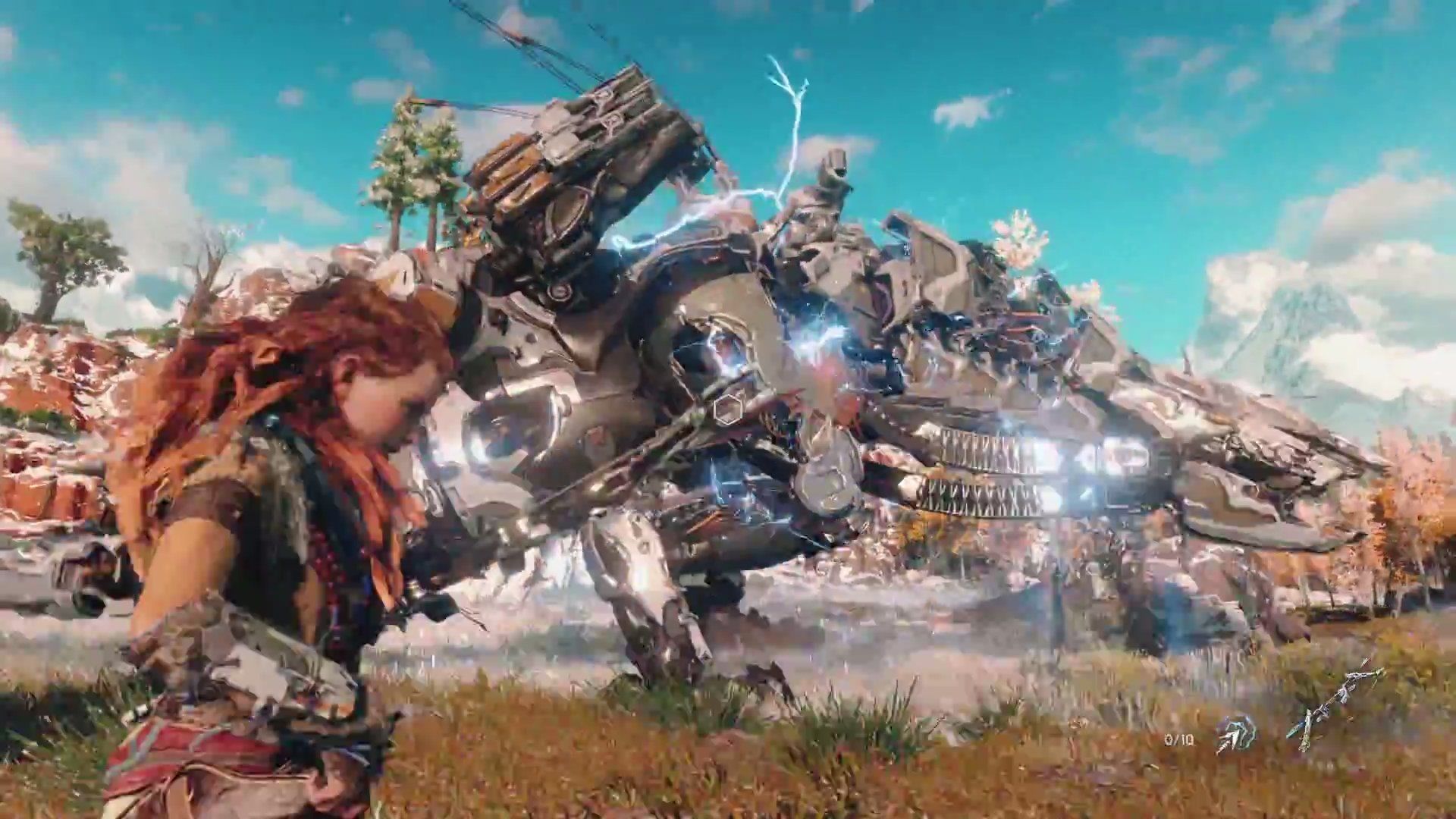 Aloy contro macchina Horizon Zero Dawn, 1920x1080 1080p, PC