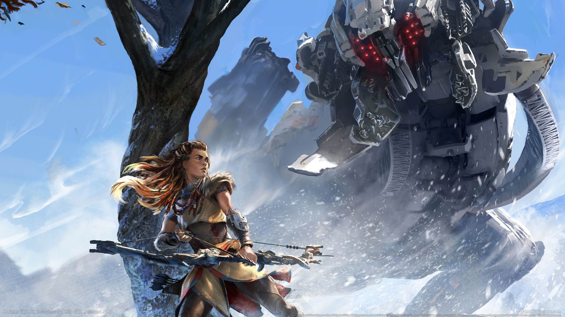 Aloy e macchina Horizon Zero Dawn, 1920x1080 Full HD 1080p, PC