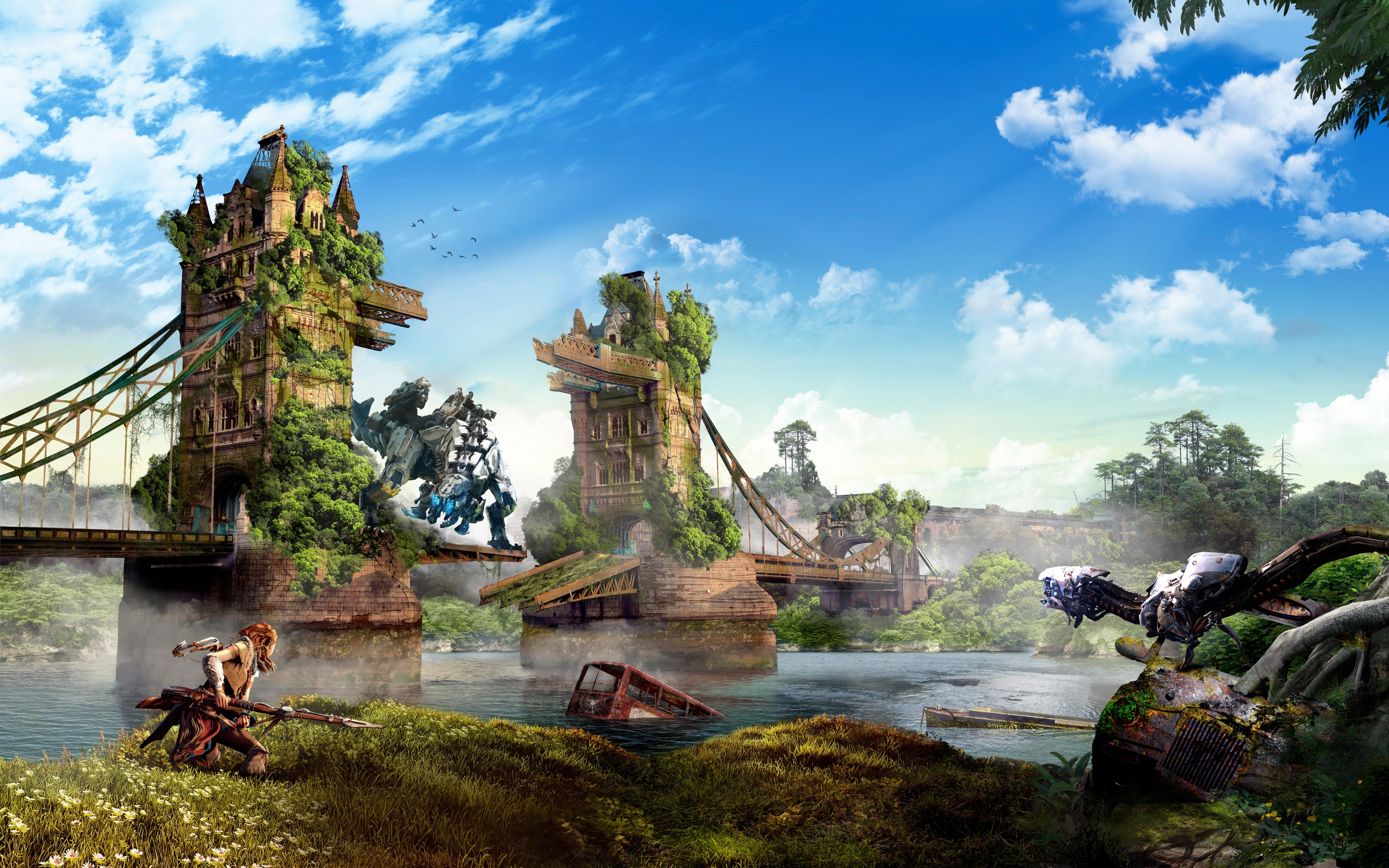 Horizon Zero Dawn Tower Bridge Londra, 4400x2750 Ultra HD, 4K TV