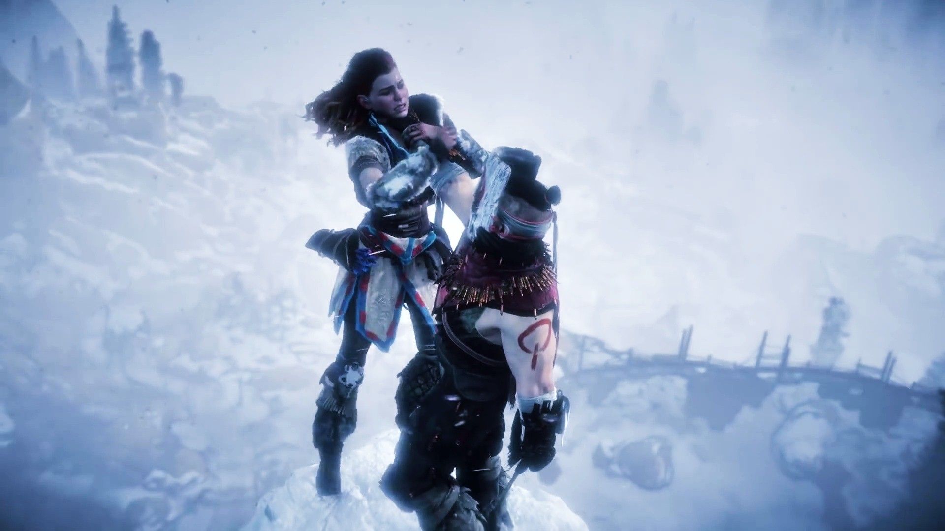 Aloy Horizon Zero Dawn combattimento, 1920x1080 Full HD, PC Desktop