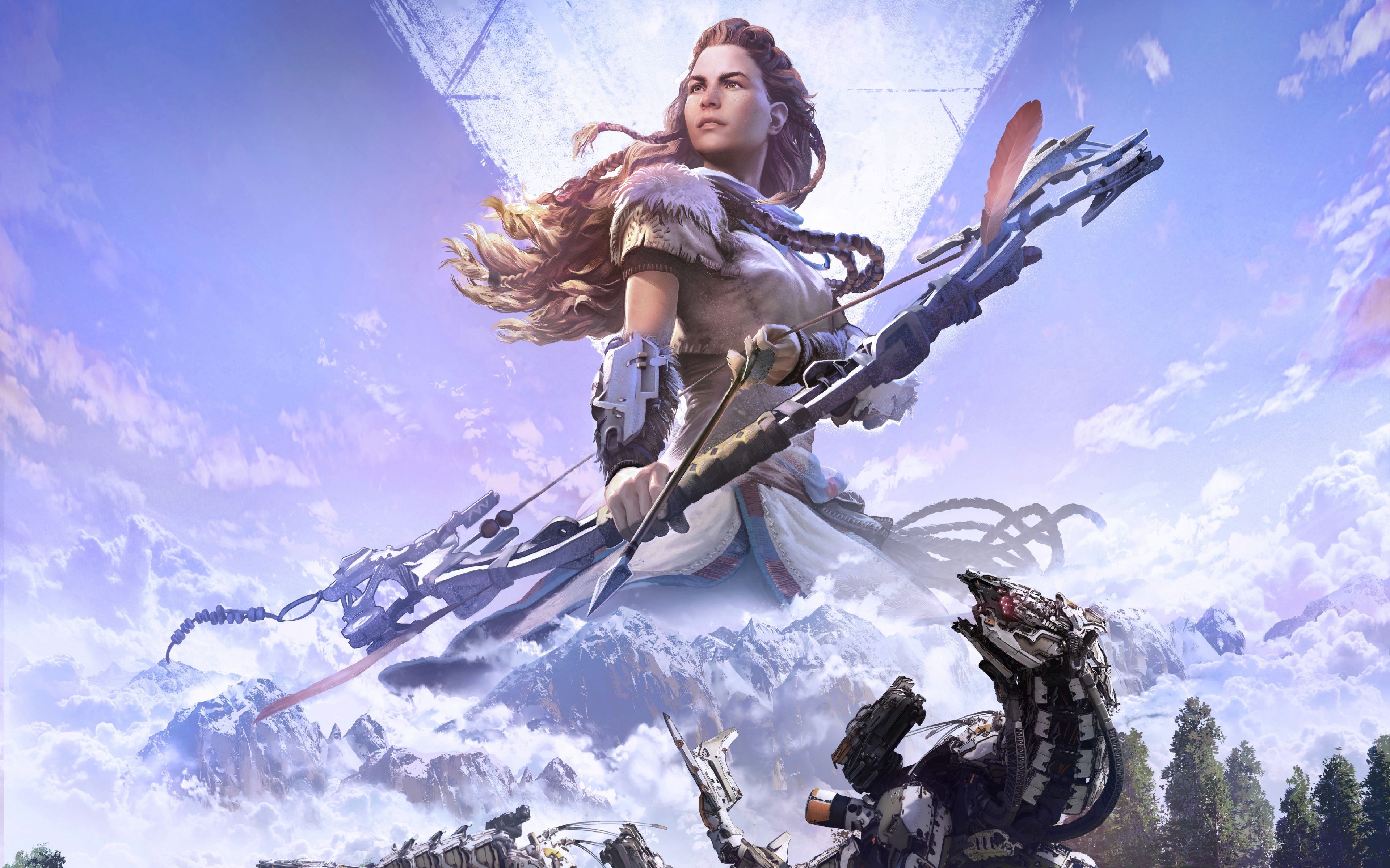 Aloy Horizon Zero Dawn montagne, 3840x2400 4K, Smart TV 4K