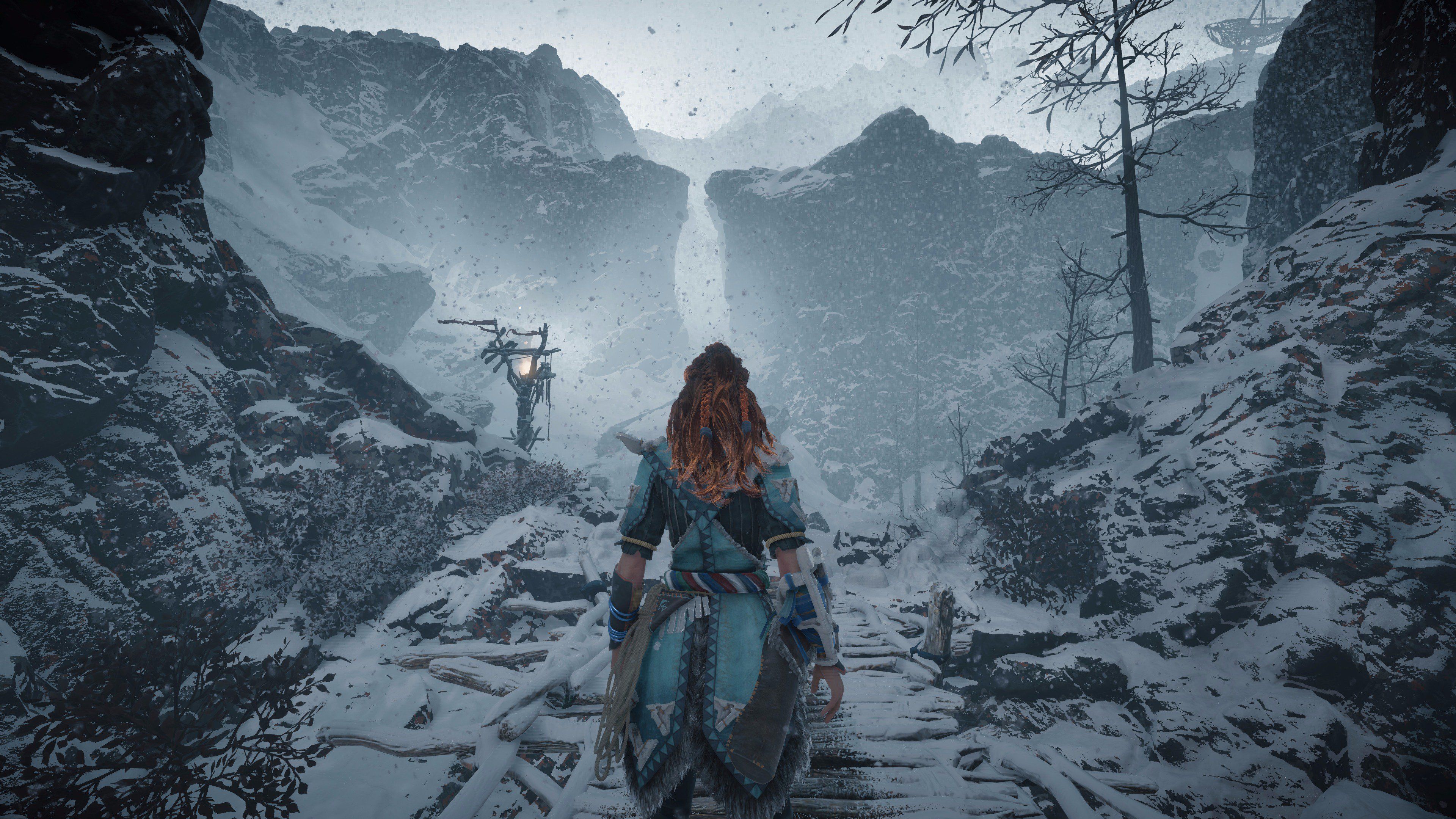 Aloy montagne innevate Horizon, 3840x2160 UHD, PC 4K