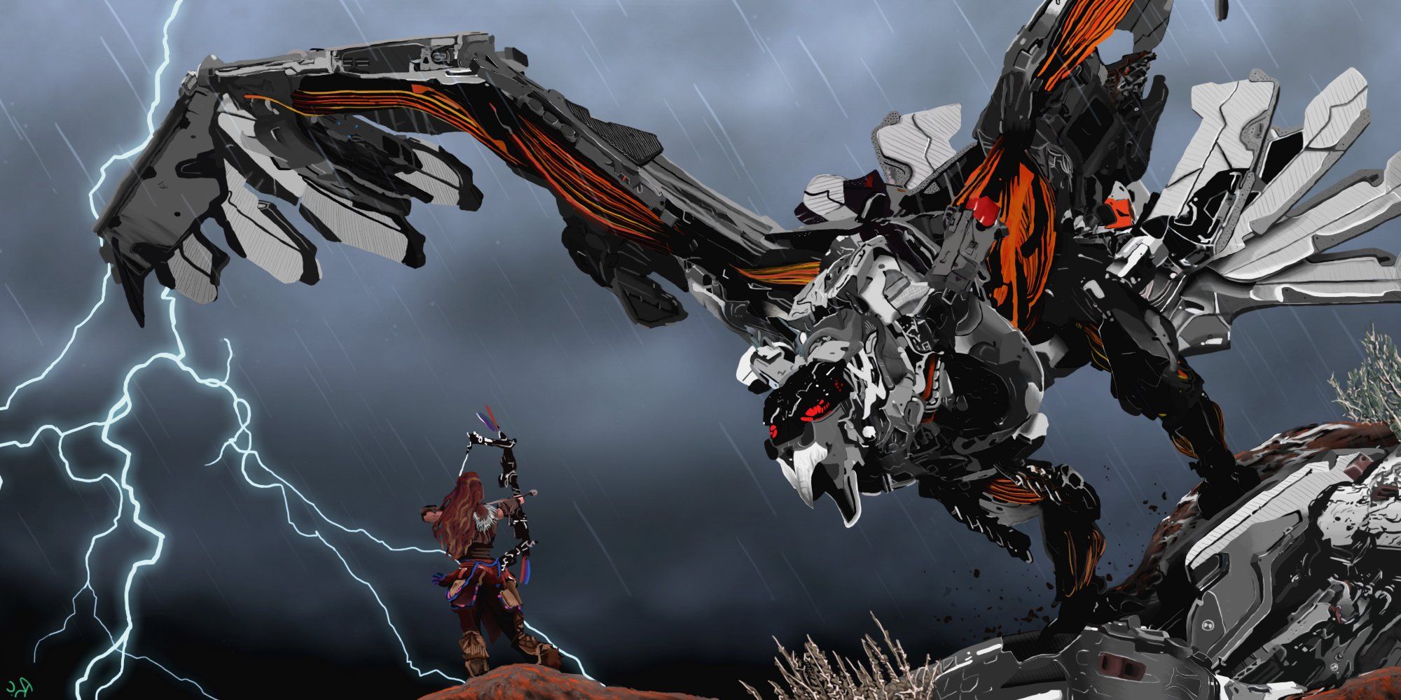 Macchina robotica Horizon Zero Dawn, 2000x1000 2K, Desktop