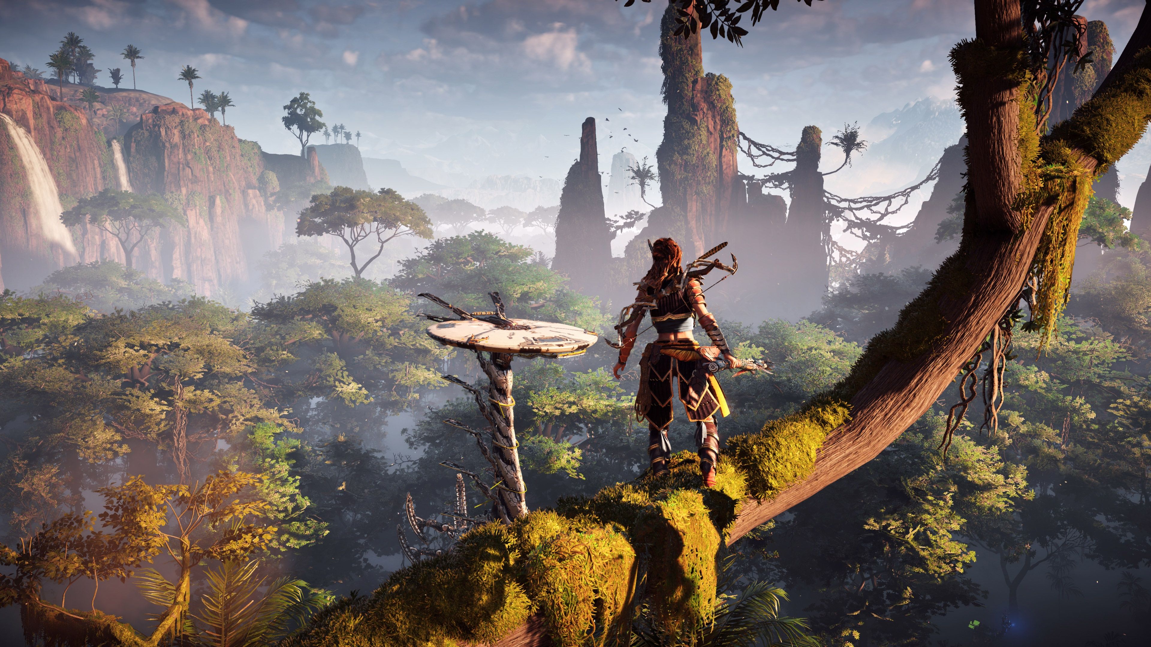Aloy Horizon Zero Dawn paesaggio, open world, 3840x2160 Ultra HD, 4K TV