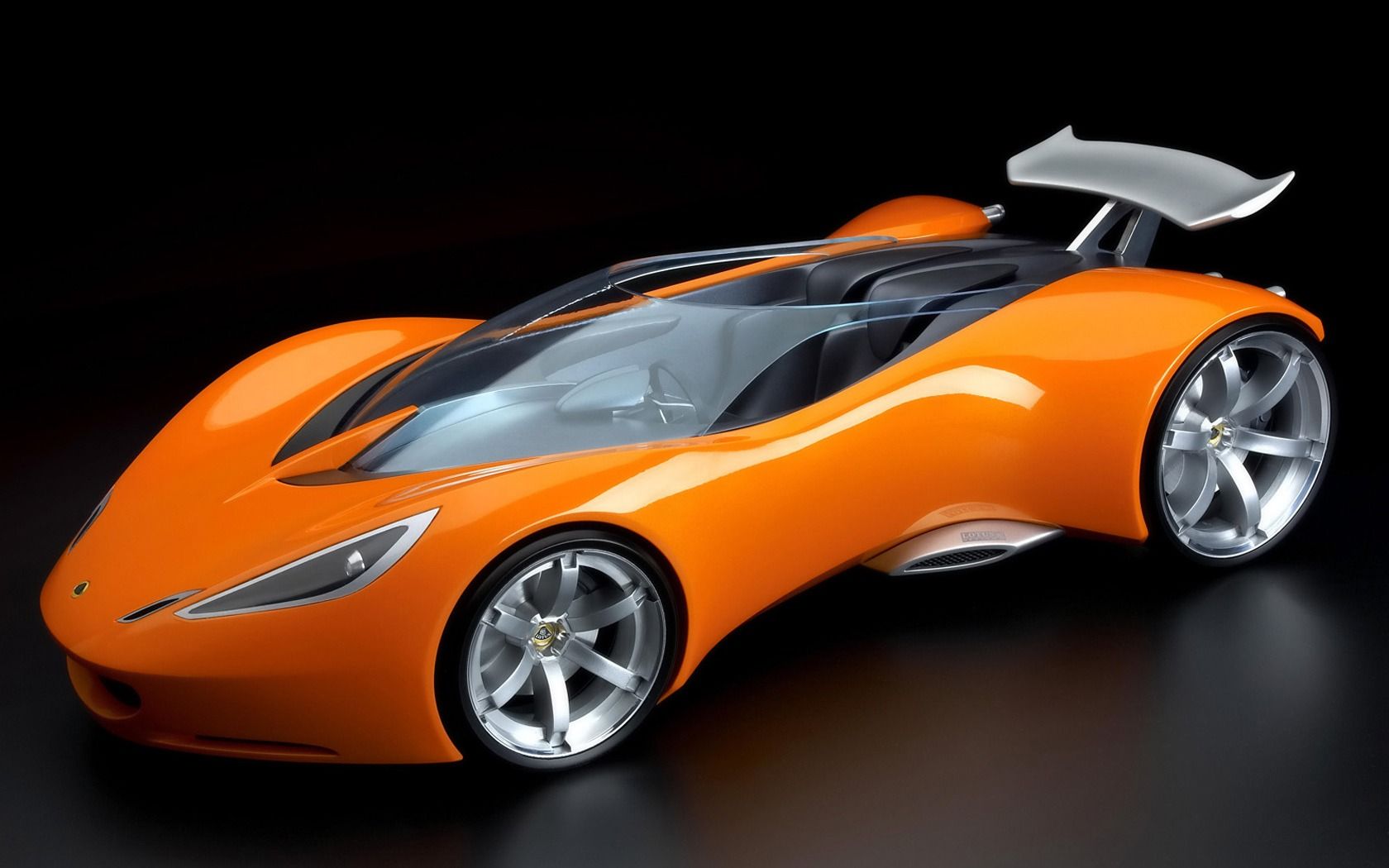 Lotus concept arancione sfondo nero, 1680x1050 900p, Laptop