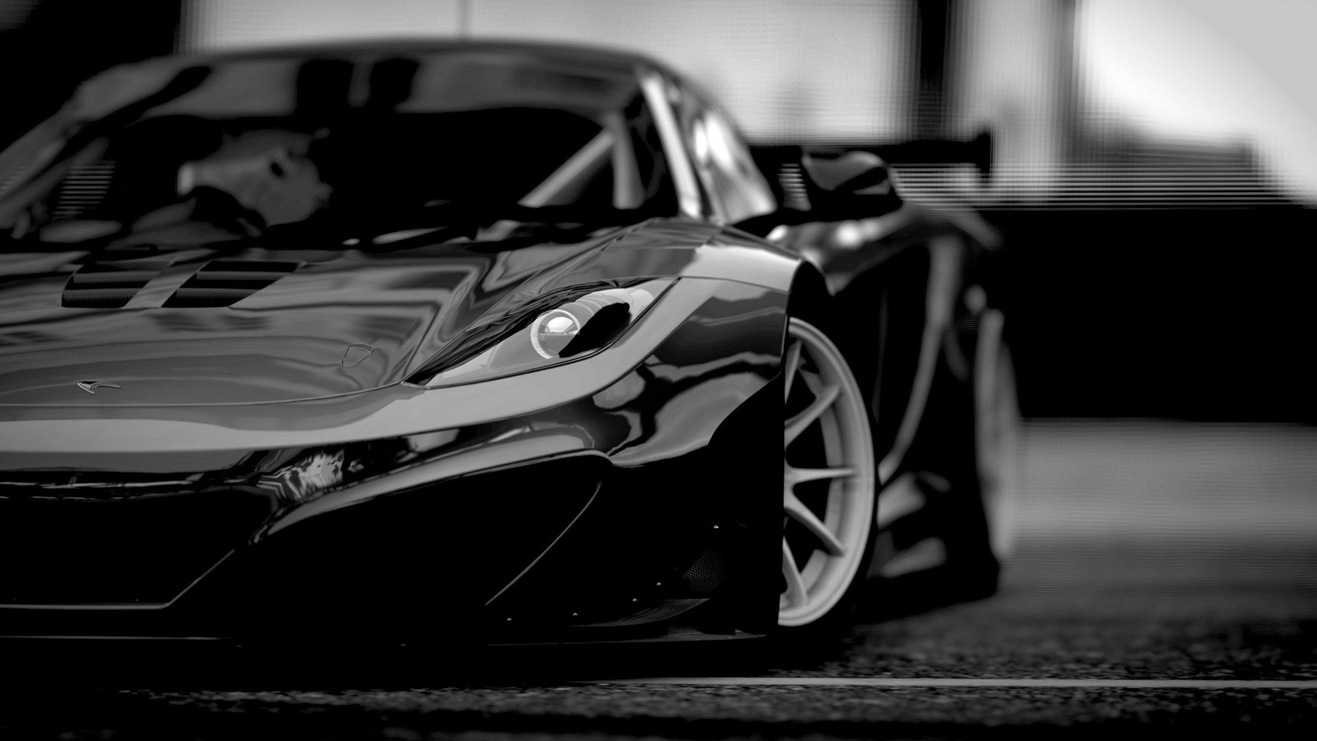 Auto sportiva nera bianco e nero, 1920x1080 Full HD 1080p, PC Desktop