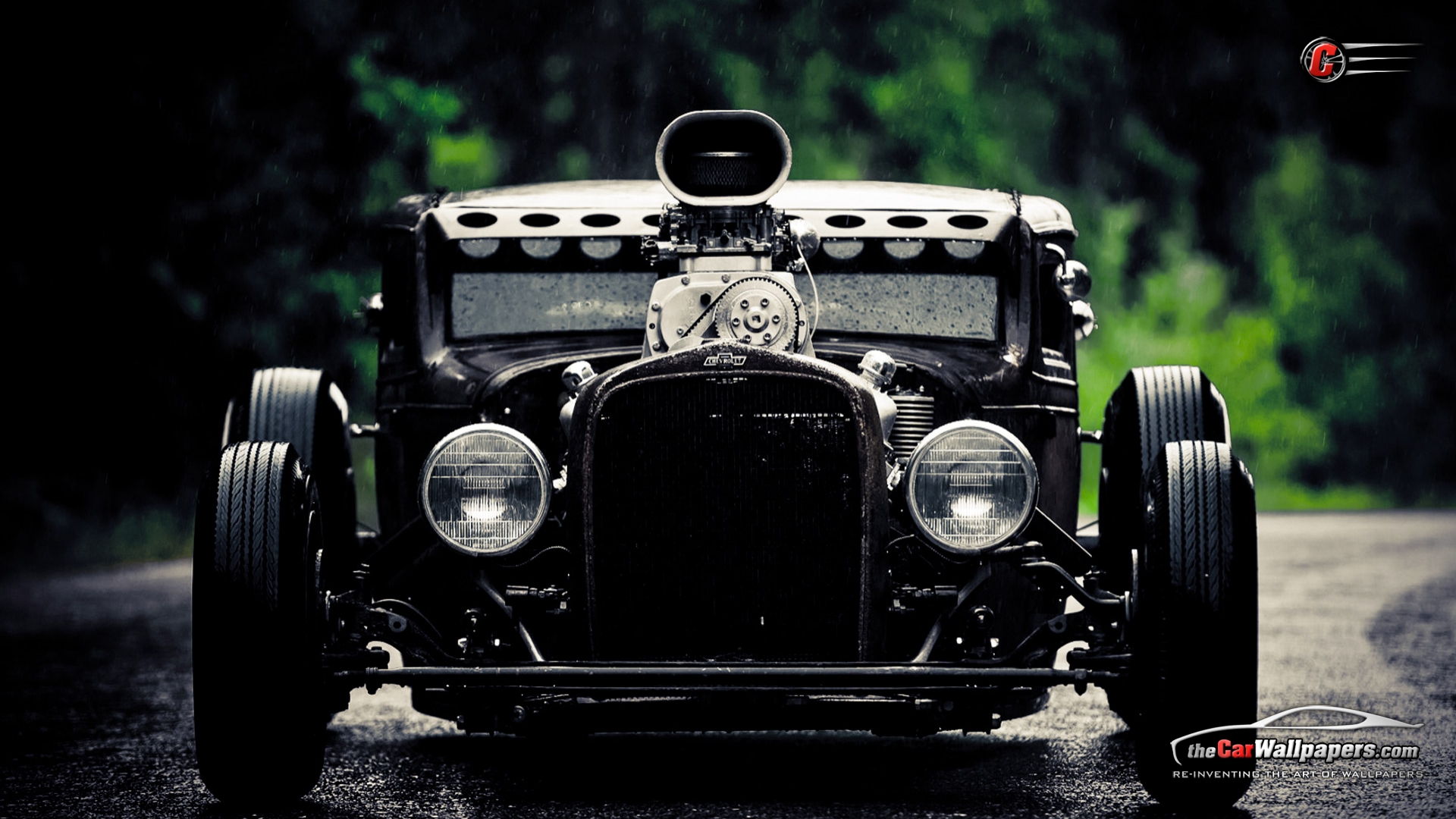Hot rod nero motore esposto, 1920x1080 1080p, PC