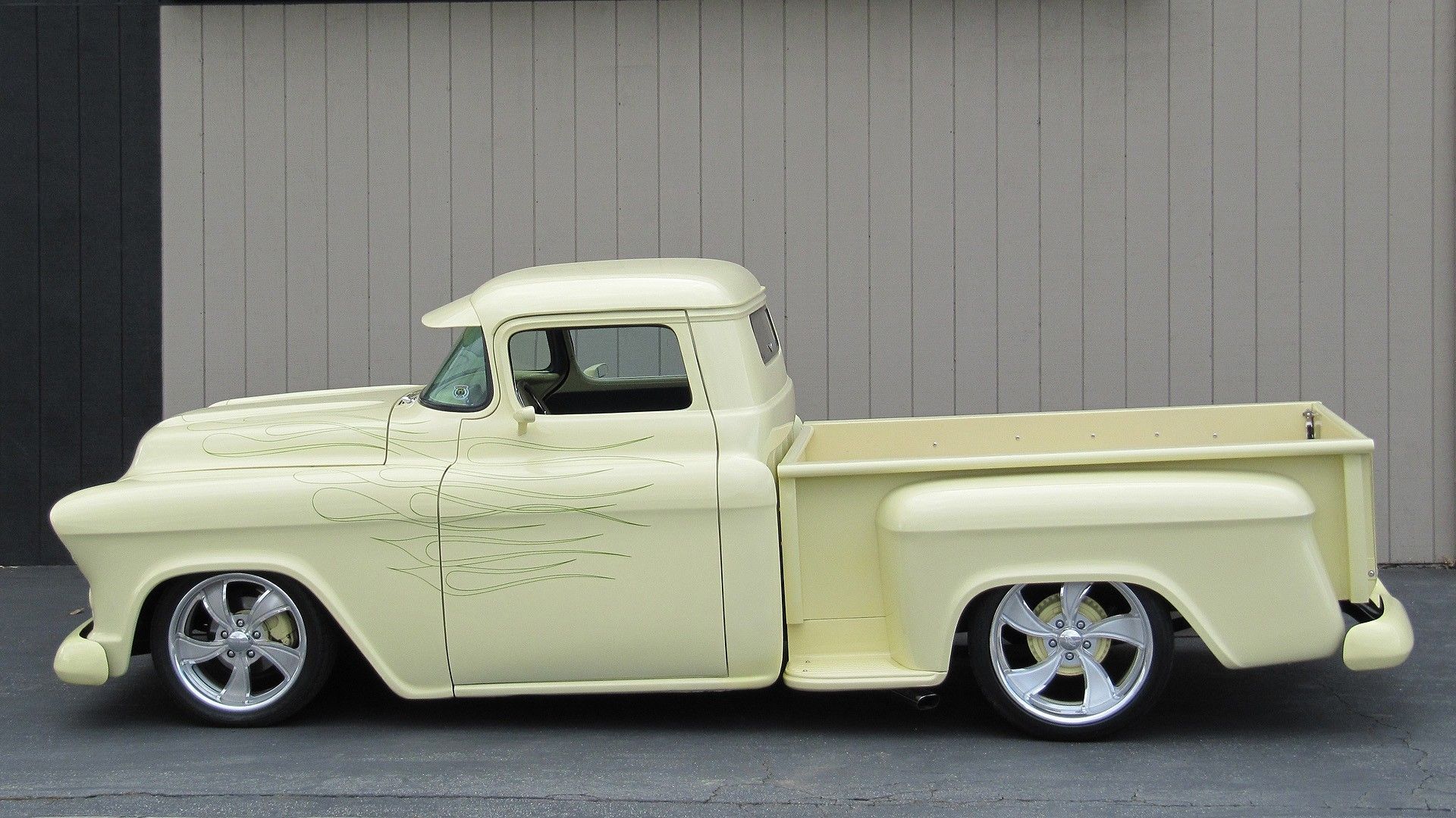 Chevrolet pickup hot rod giallo chiaro, 1920x1080 Full HD, Desktop
