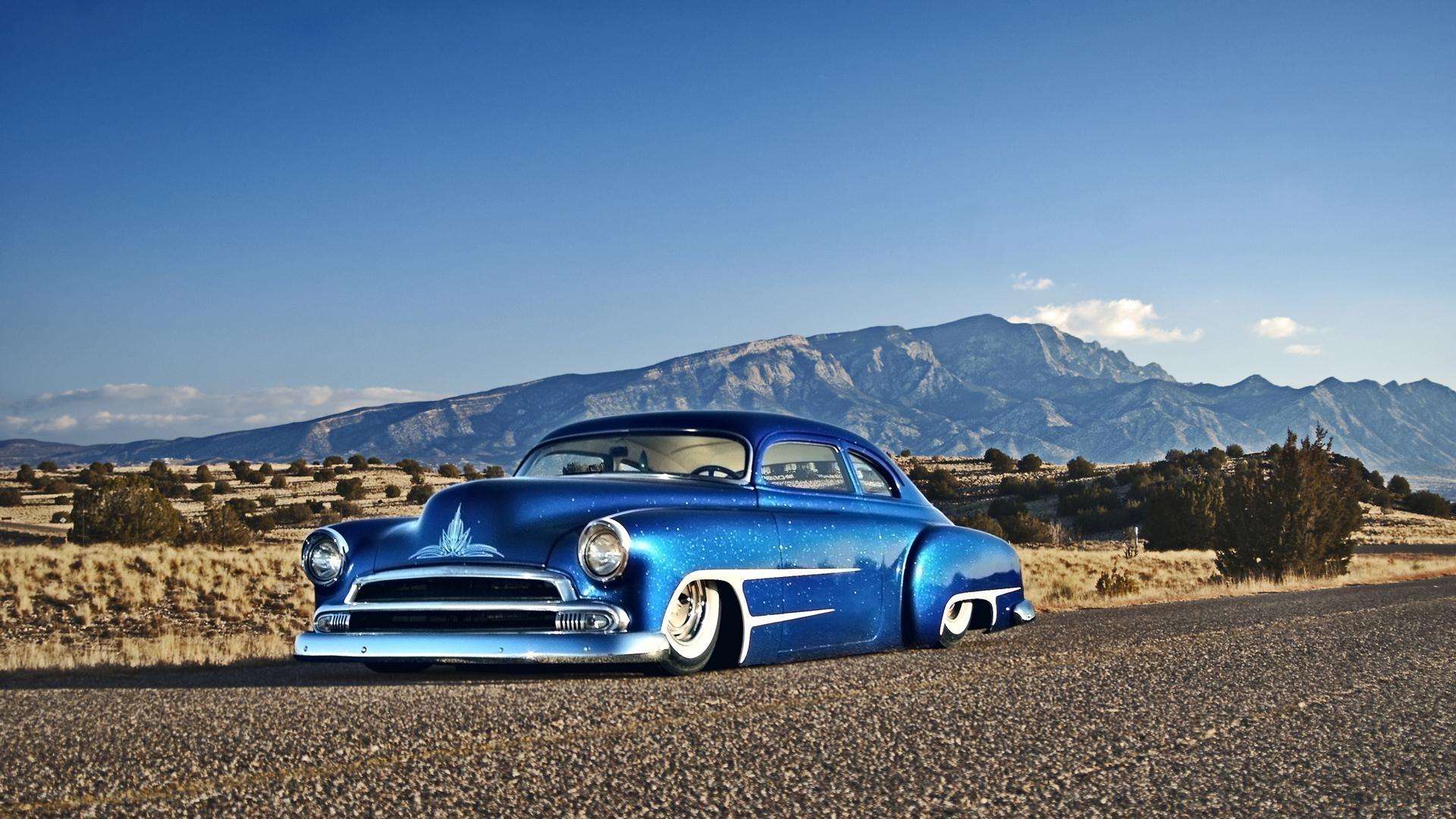 Chevrolet blu hot rod deserto, 1920x1080 1080p, Desktop