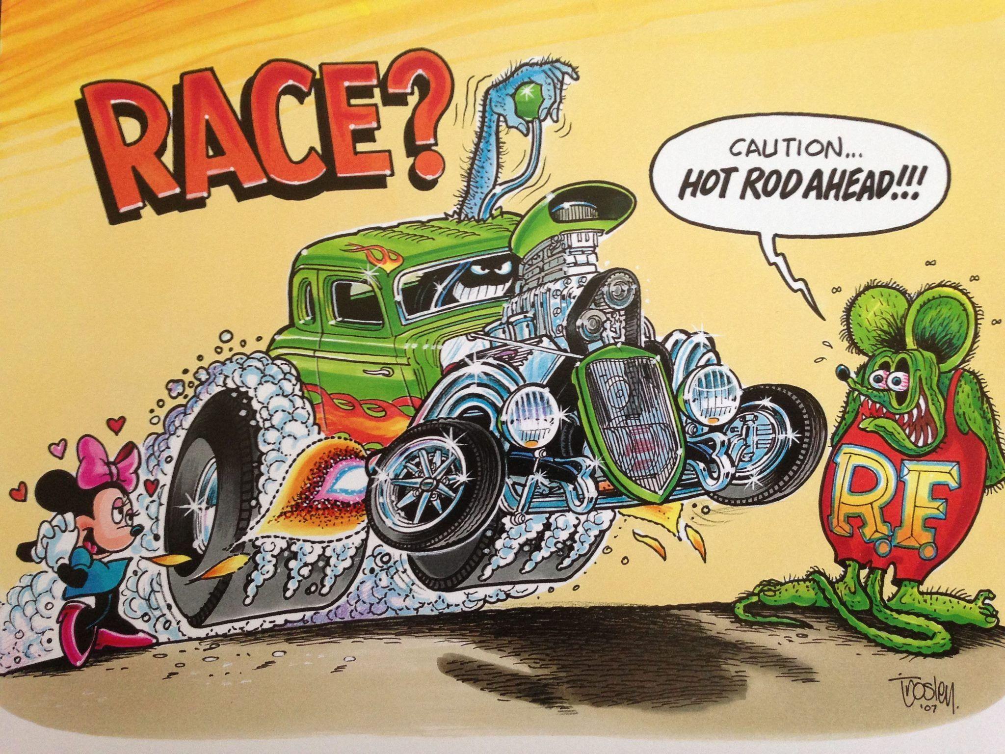 Rat Fink hot rod verde cartoon, 2048x1536 Hi-Res, PC