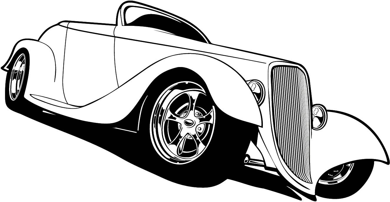 Hot rod bianco e nero, 1325x687 HD, PC Desktop