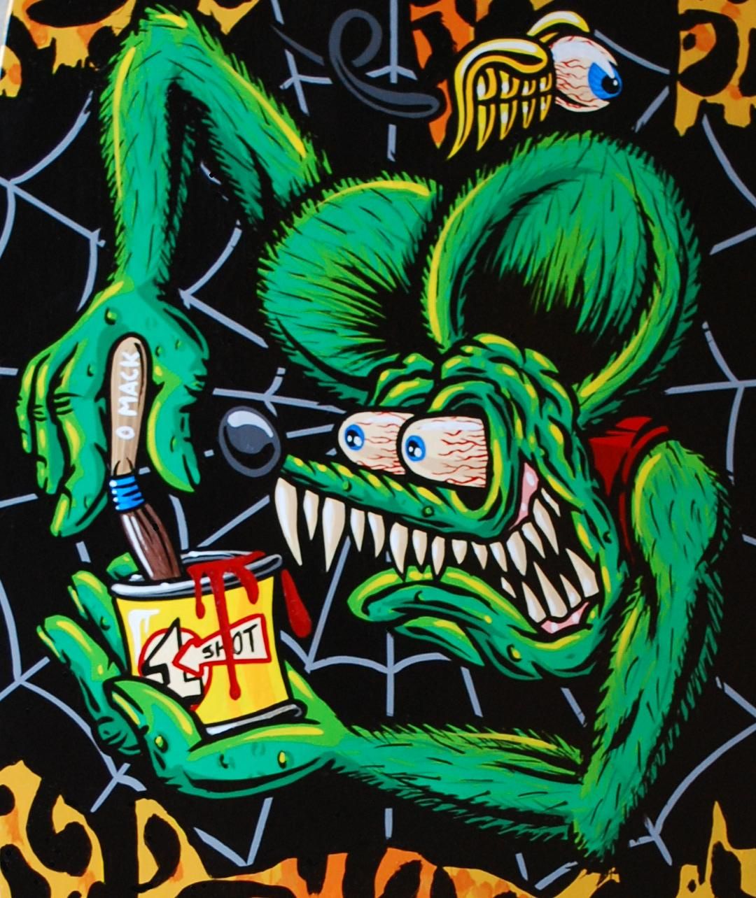 Rat Fink verde hot rod, 1080x1284 Verticale, OnePlus