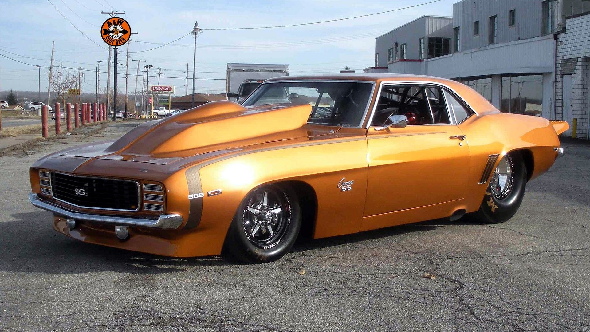 Camaro arancione hot rod, 1920x1080 1080p, Desktop