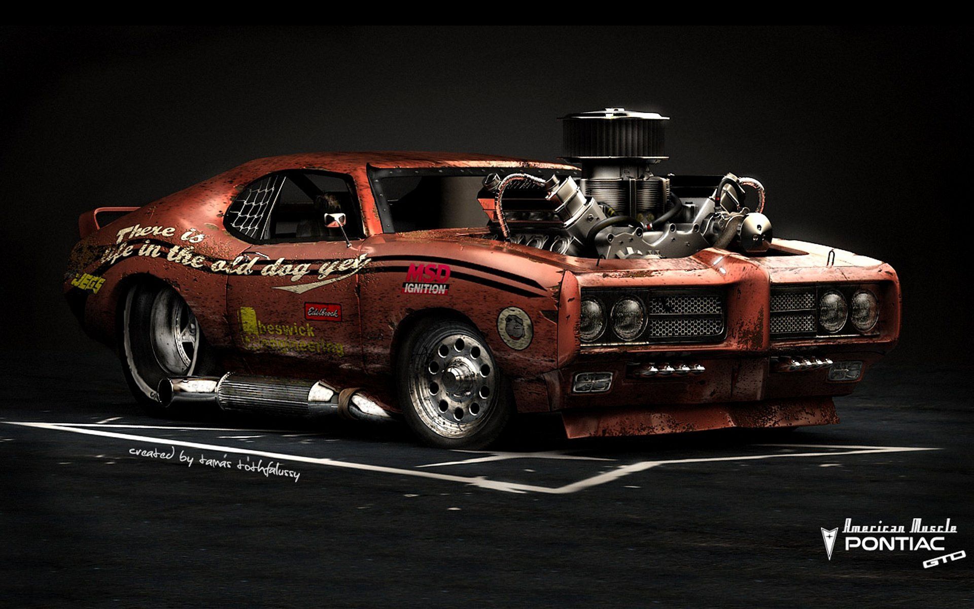 Pontiac hot rod arrugginita, General Motors, 1920x1200 Full HD+, PC