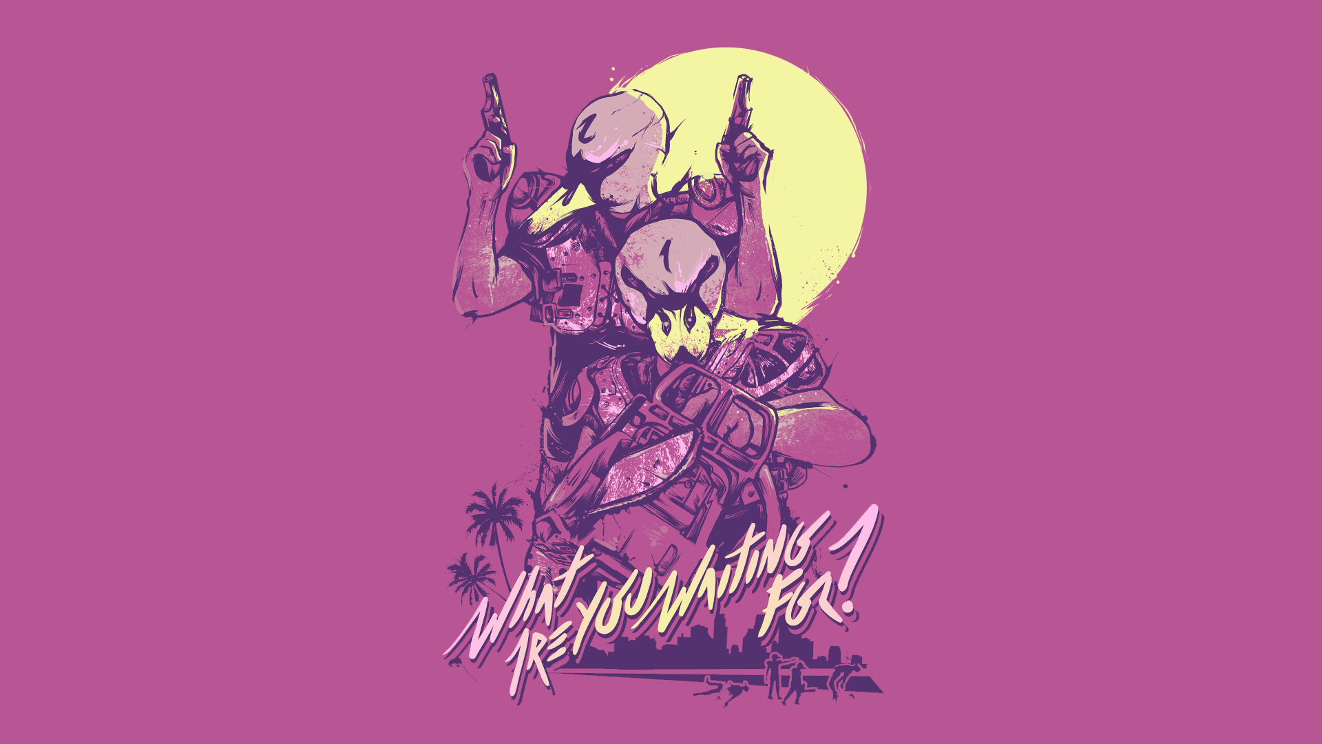 Hotline Miami 2 personaggi mascherati, anni '80, 1920x1080 Full HD, Laptop