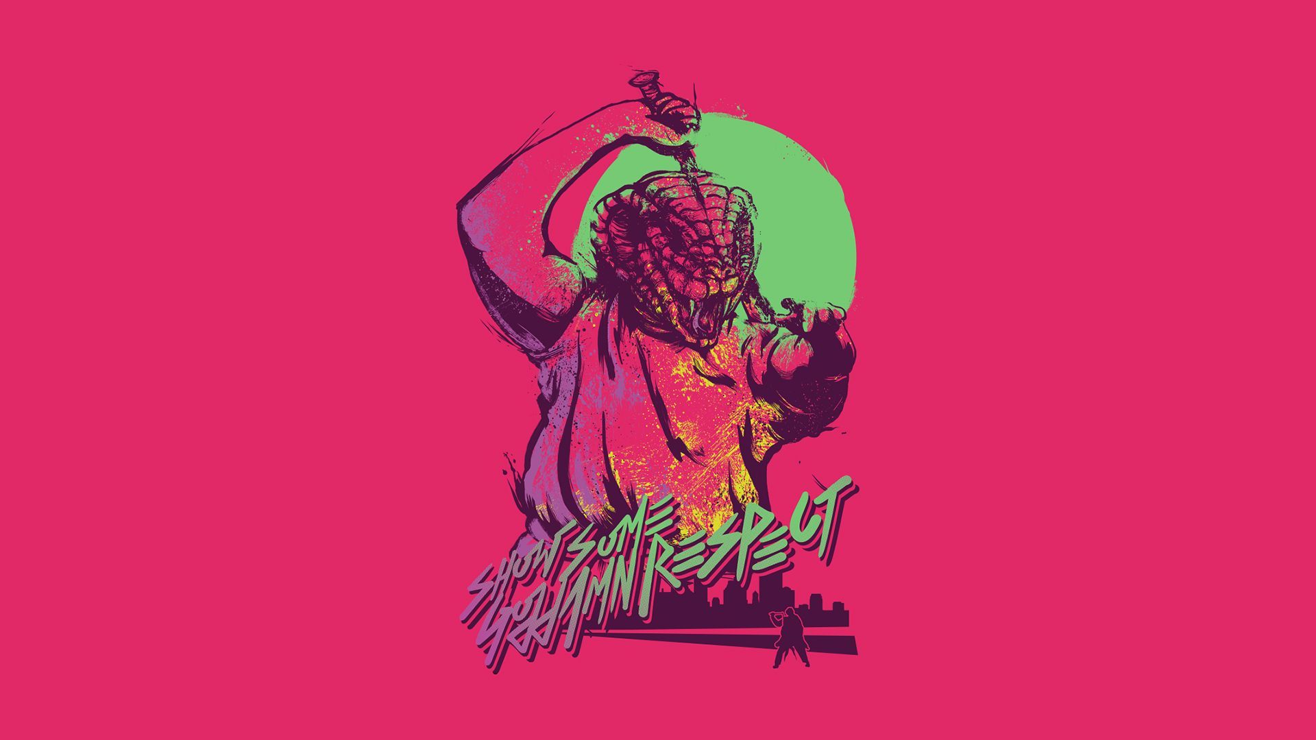 Personaggio Hotline Miami stile poster, 1920x1080 Full HD, PC Desktop