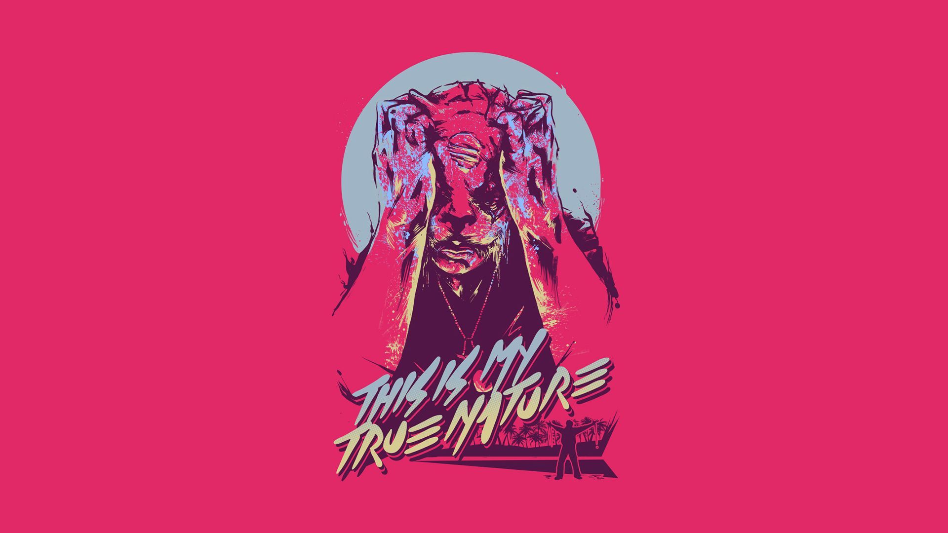 Hotline Miami maschera pollo rosa, 1920x1080 Full HD 1080p, Desktop