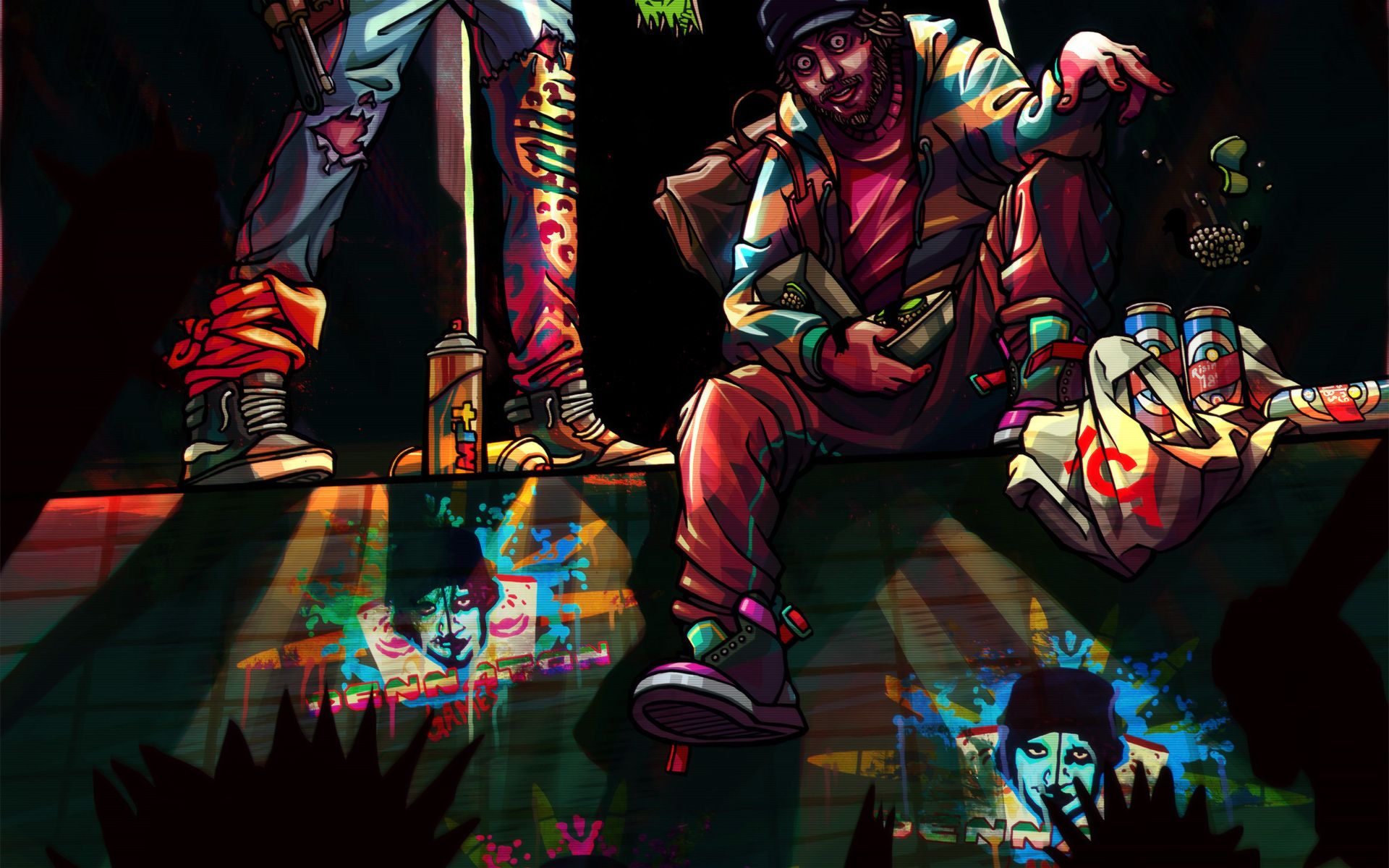 Hotline Miami 2 personaggi maschera, 1920x1200 Full HD+, Desktop