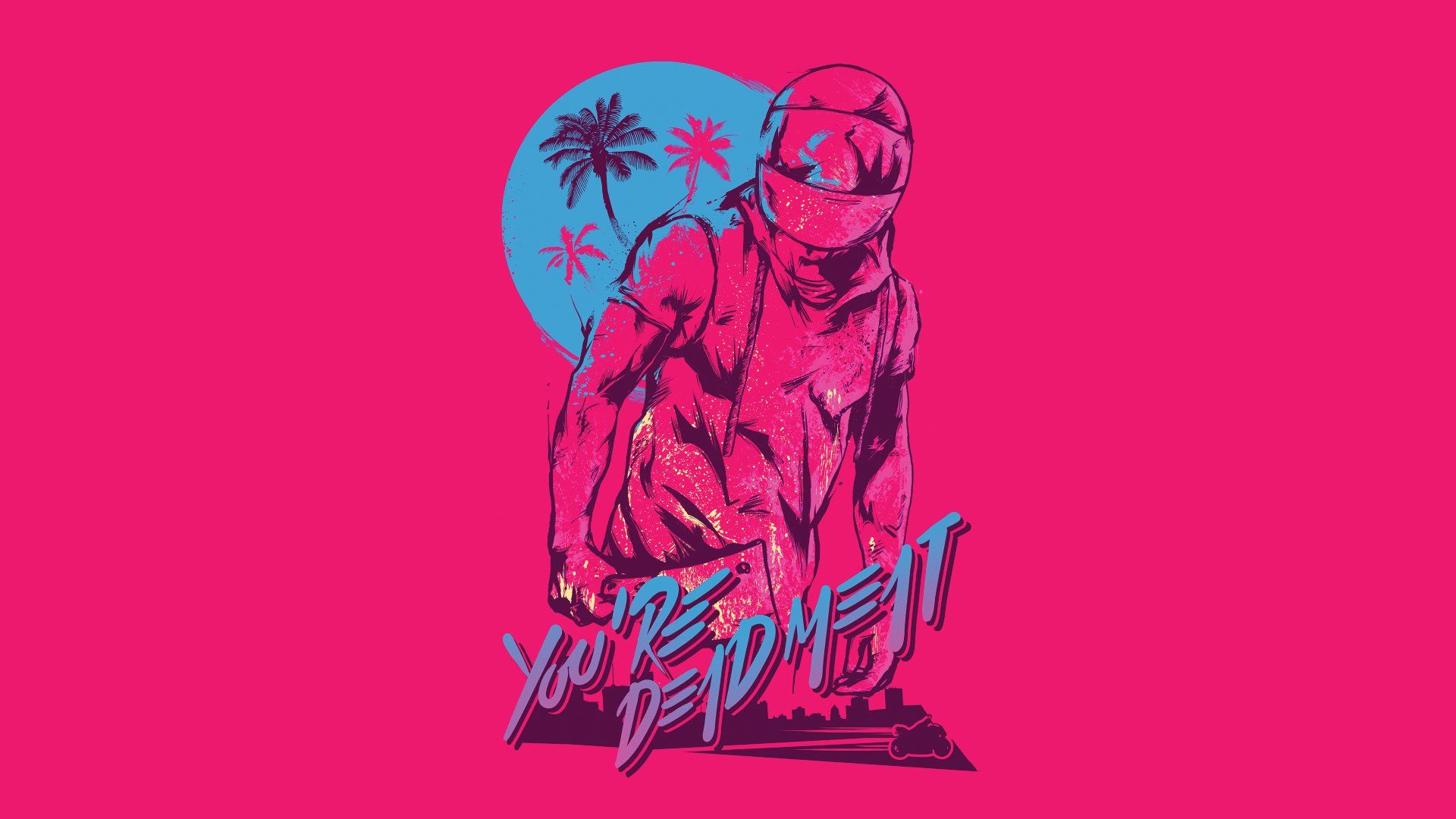 Hotline Miami 2 personaggio maschera rosa, 1920x1080 1080p, PC