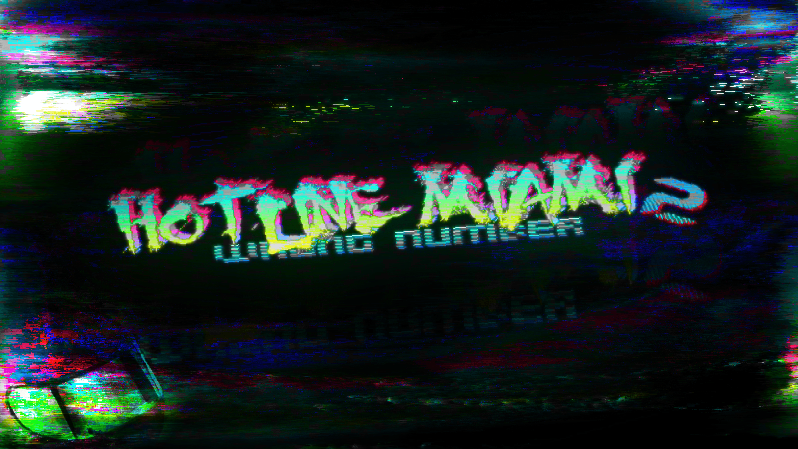 Hotline Miami 2 logo glitch, 1600x900 HD Ready, PC Desktop
