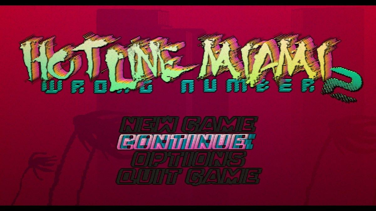 Hotline Miami 2 schermata menu, 1200x675 HD, Desktop