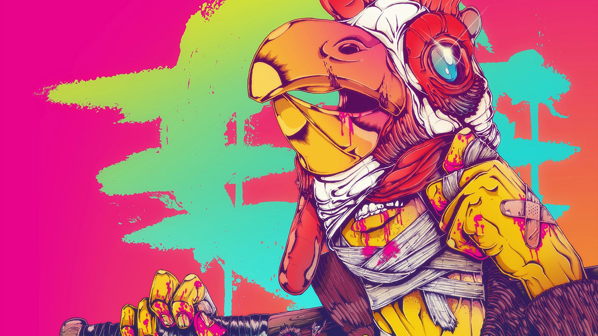 Maschera uccello Hotline Miami, 1920x1080 Full HD, PC