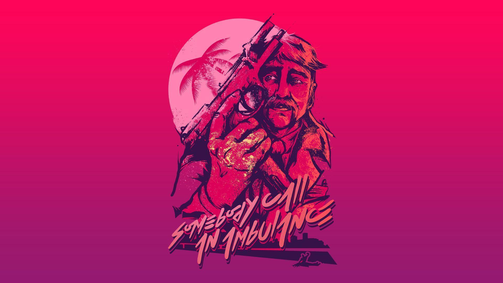 Hotline Miami 2 poster rosa, 1920x1080 1080p, PC Desktop