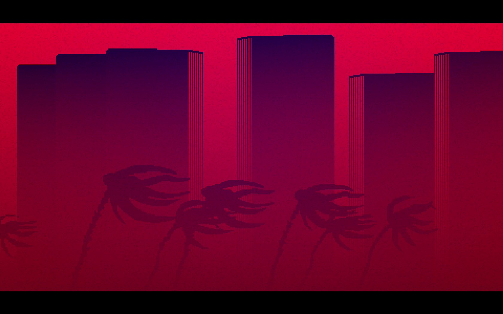 Hotline Miami skyline rosso, 1680x1050 900p, Laptop