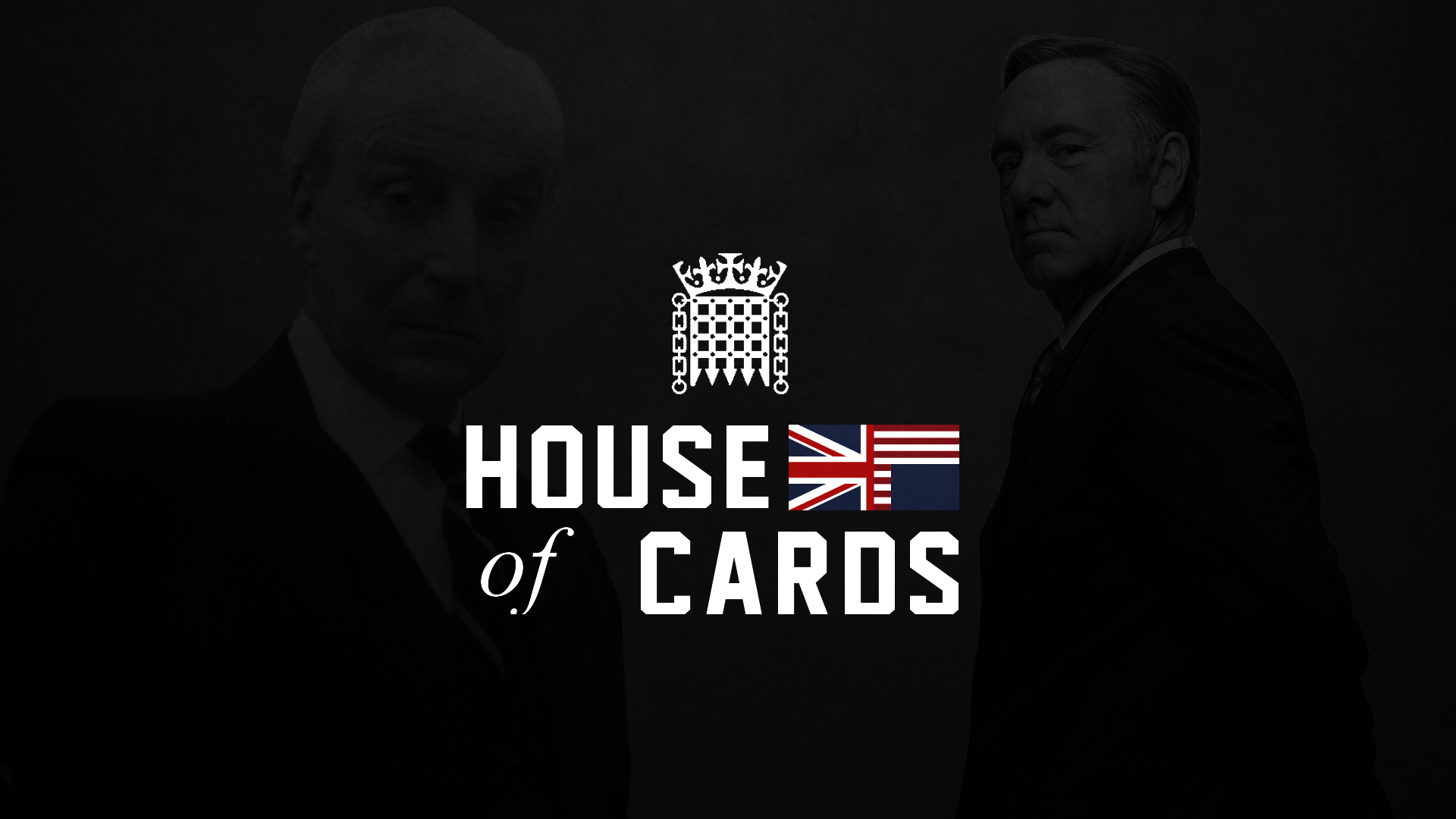 House of Cards logo bianco nero, serie TV Netflix, 1920x1080 Full HD, Desktop