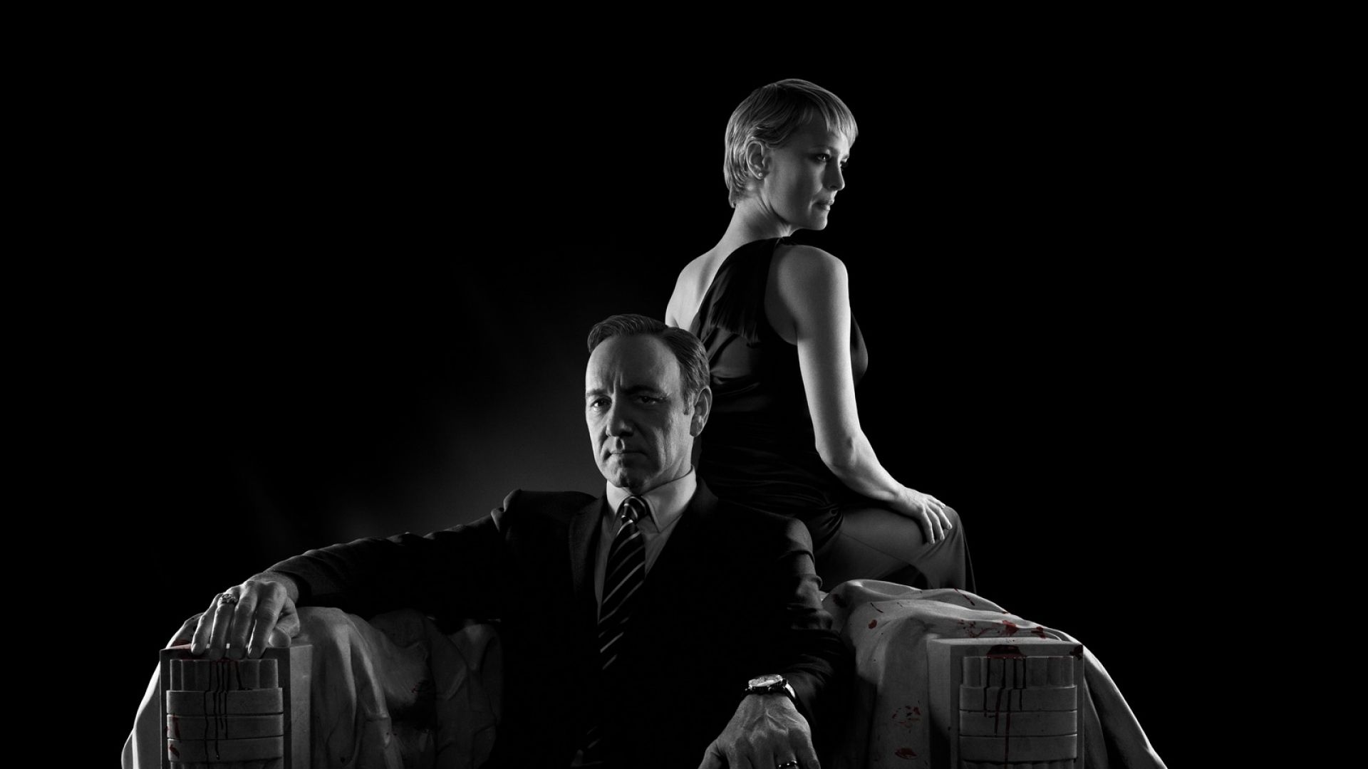 House of Cards, coppia in bianco e nero, Frank Underwood, 1920x1080 1080p, PC