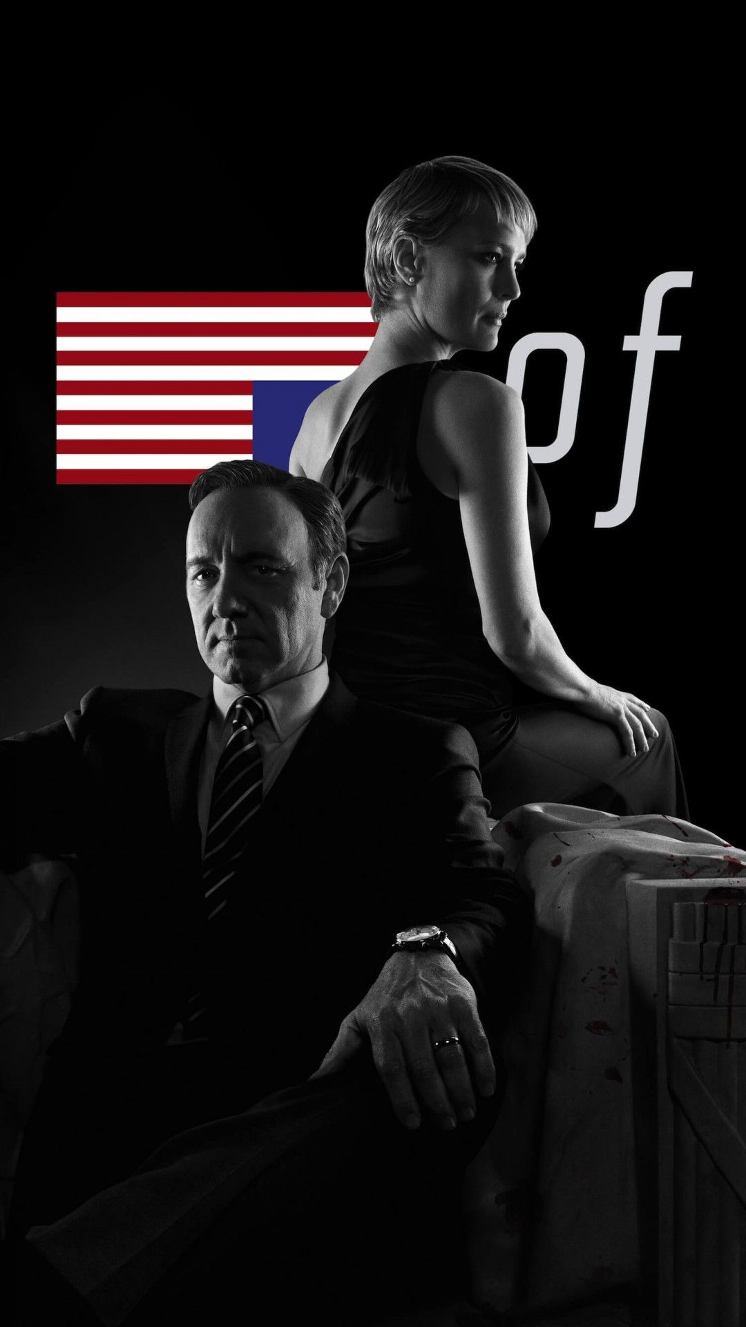 House of Cards bandiera USA personaggi, 1080x1920 Verticale, Telefono