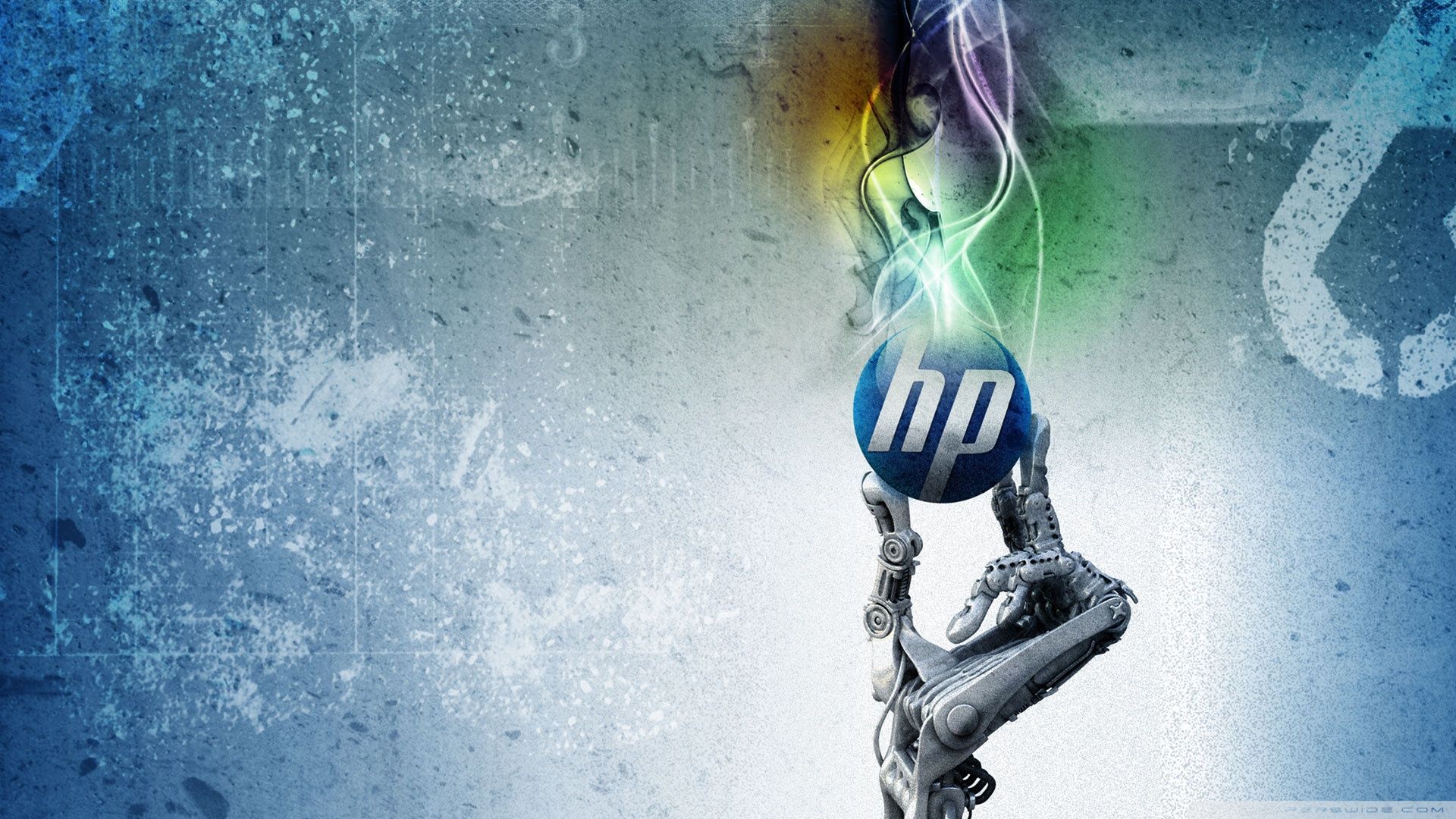 Logo HP onde blu astratte, 1024x768 HD, PC