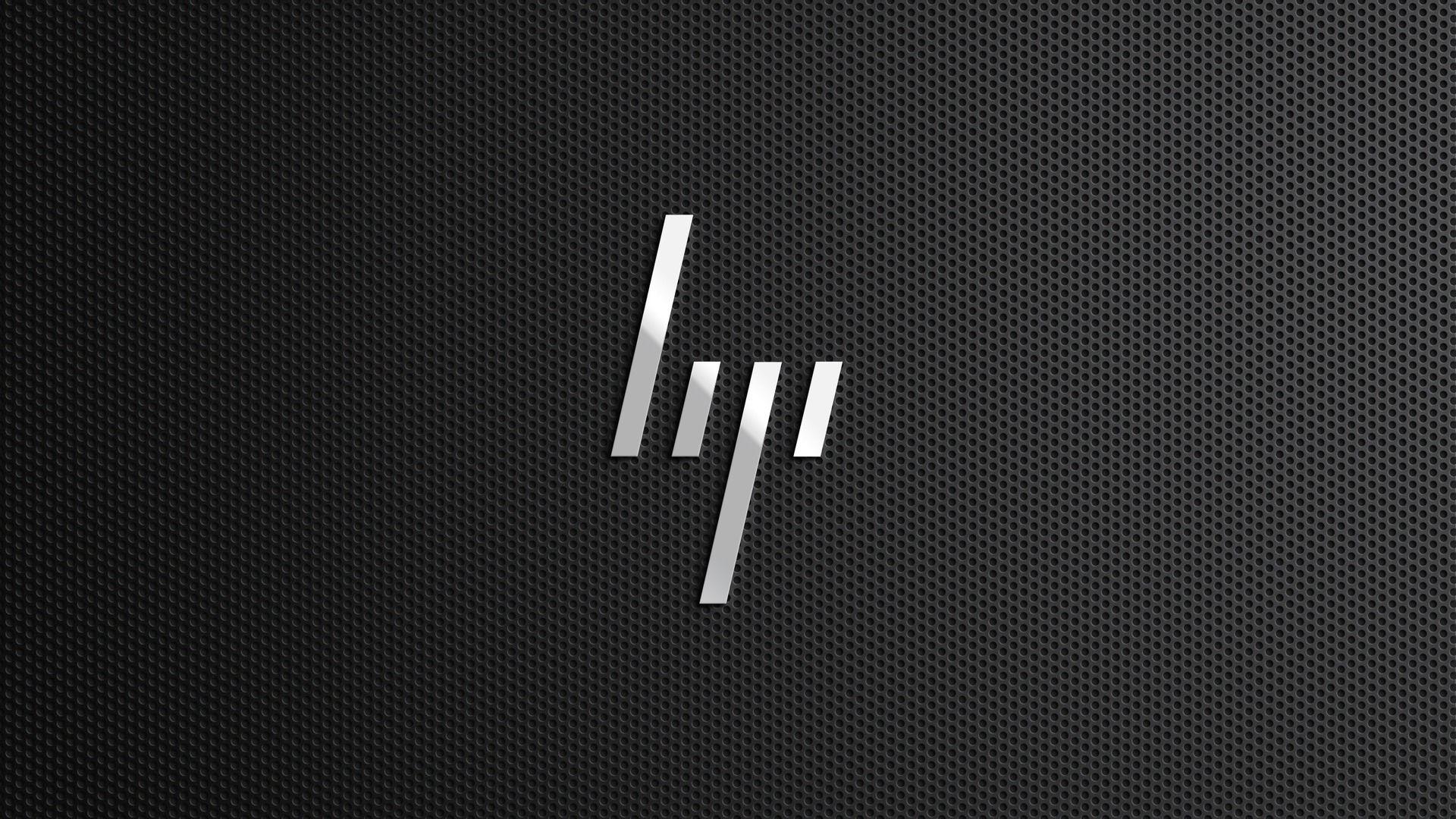 Logo HP argento sfondo nero, 1920x1080 Full HD 1080p, Laptop