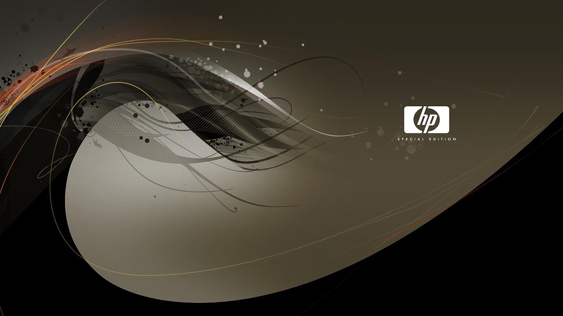 Logo HP astratto marrone, 1920x1080 Full HD, Desktop