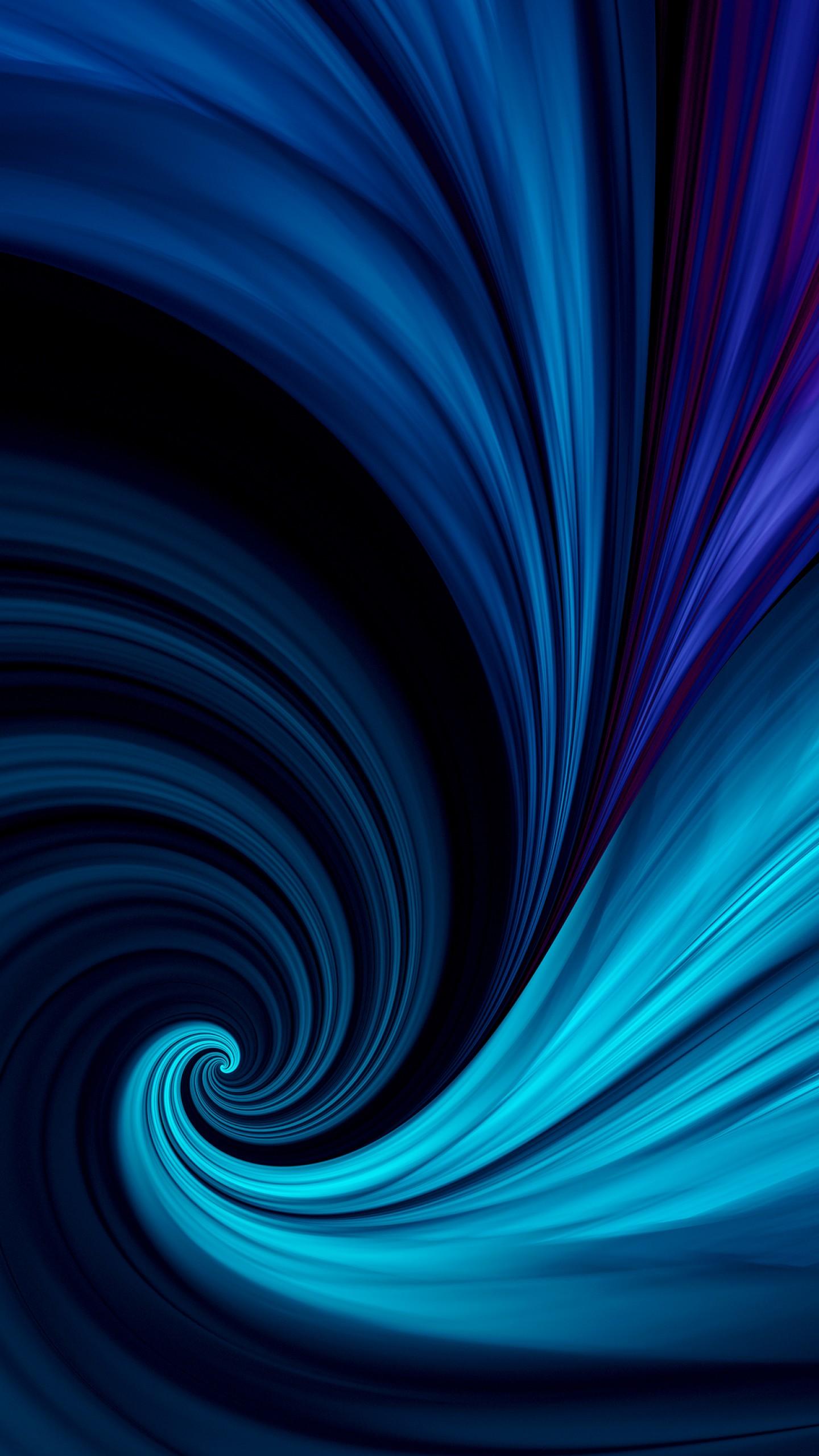 Vortice astratto blu, 1440x2560 Verticale, Mobile