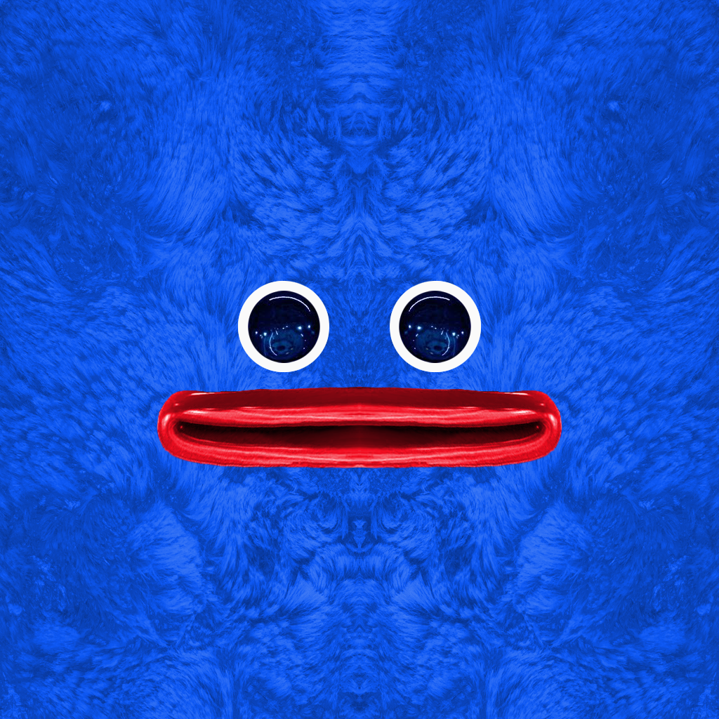 Huggy Wuggy volto blu peloso, 1024x1024 HD, Desktop