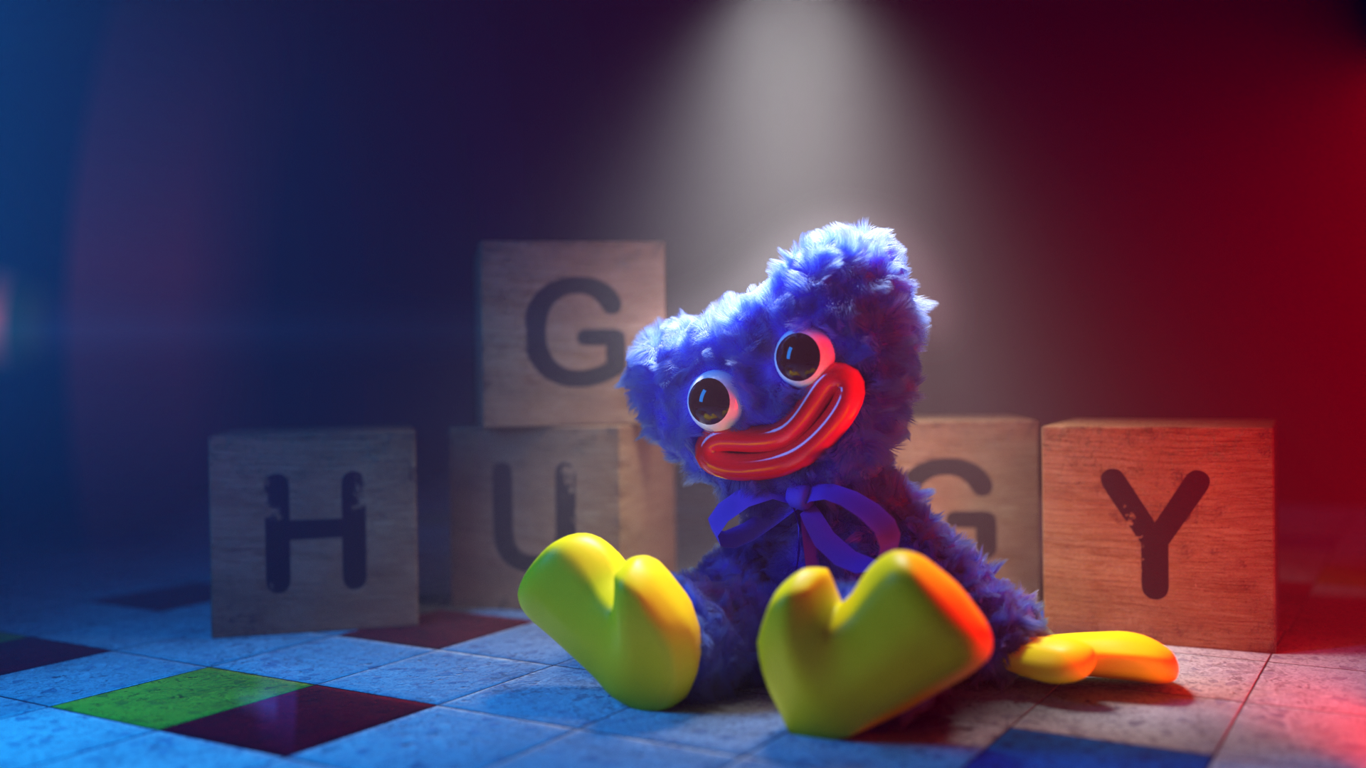 Huggy Wuggy Poppy Playtime, survival horror, 1920x1080 Full HD 1080p, Laptop