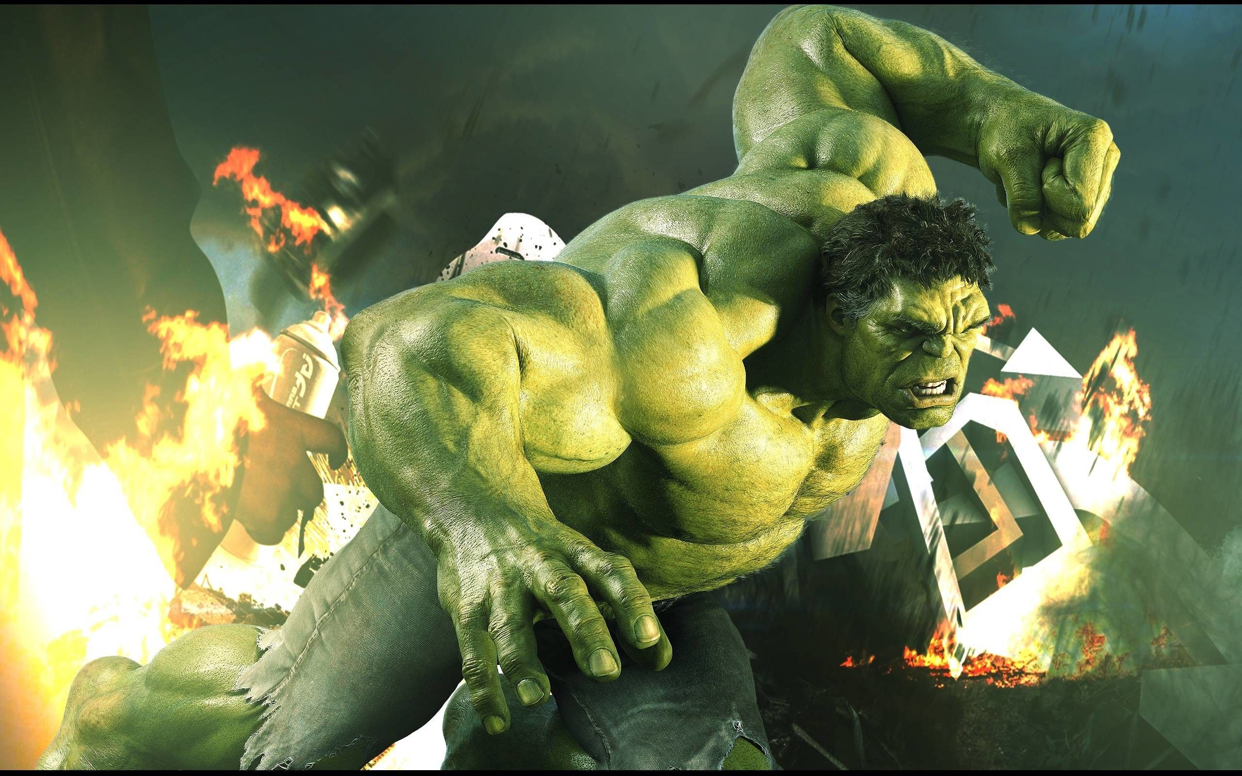 Hulk tra le fiamme, 2560x1600 WQXGA, Monitor Gaming