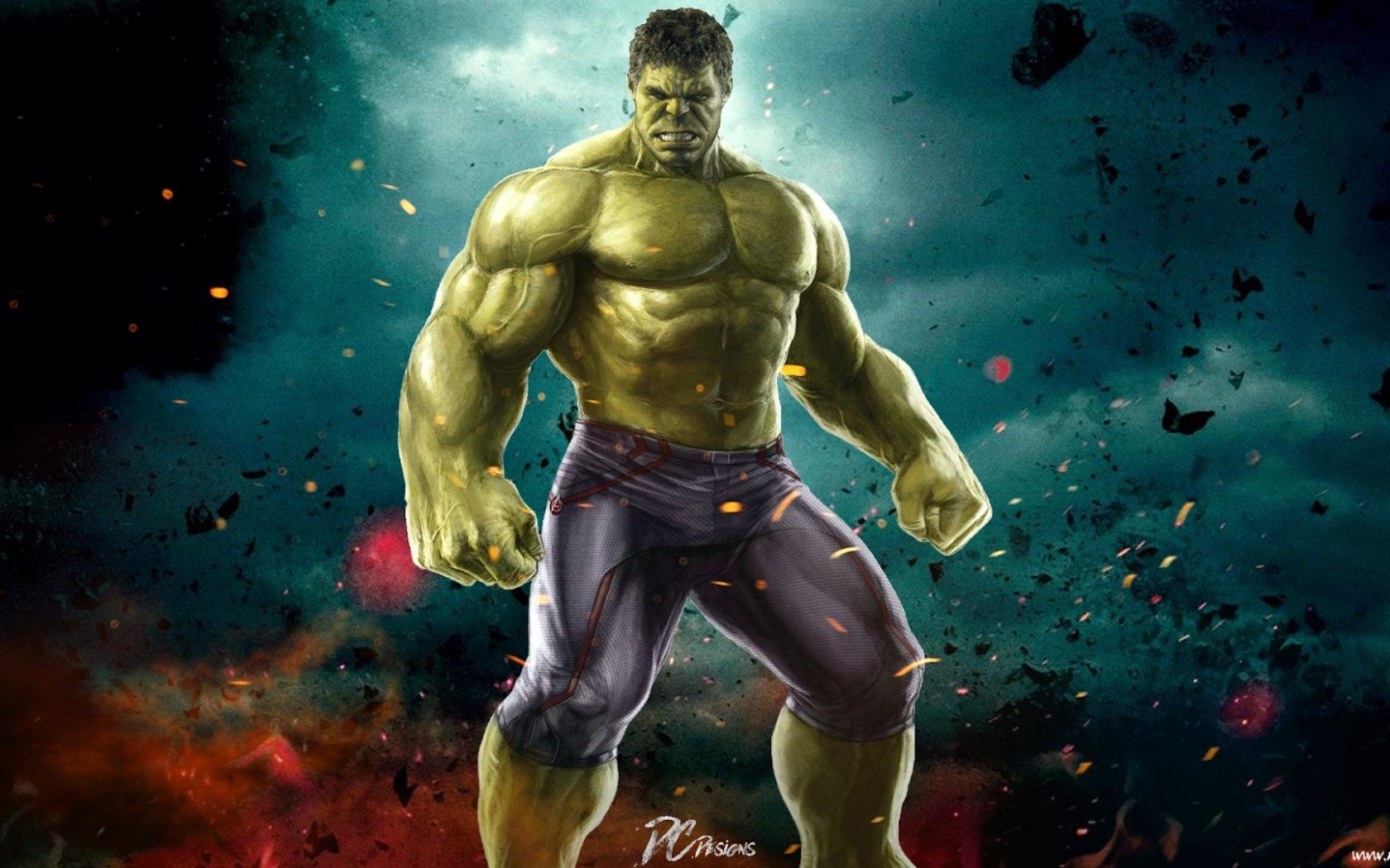 Hulk pugni chiusi Avengers, supereroi, 1680x1050 HD, PC