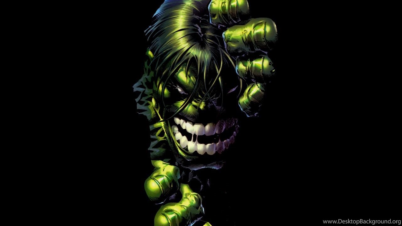 Hulk viso verde sfondo nero, 1280x720 720p, PC