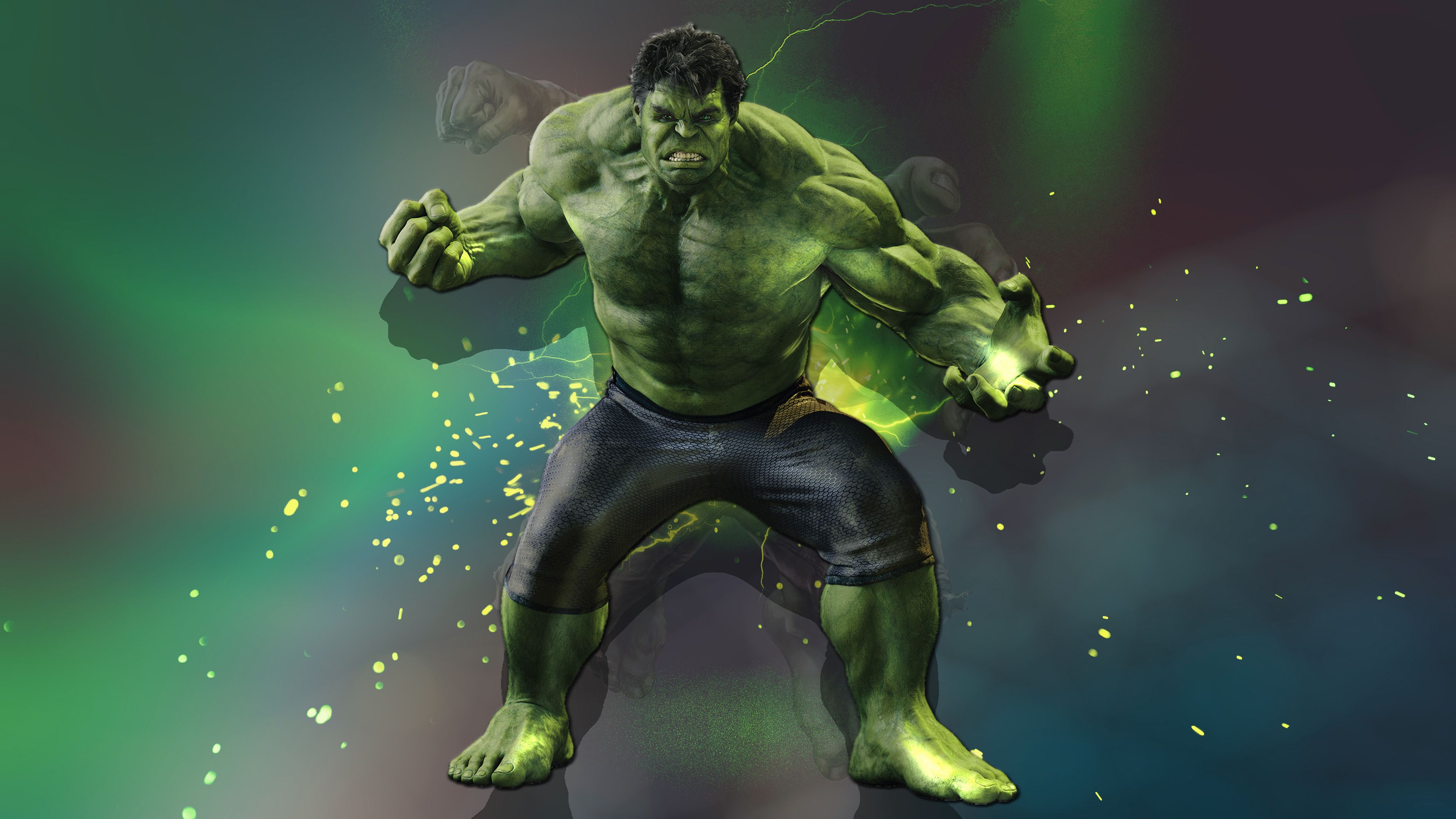 Hulk 3D personaggio verde, 3840x2160 4K Ultra HD, Desktop