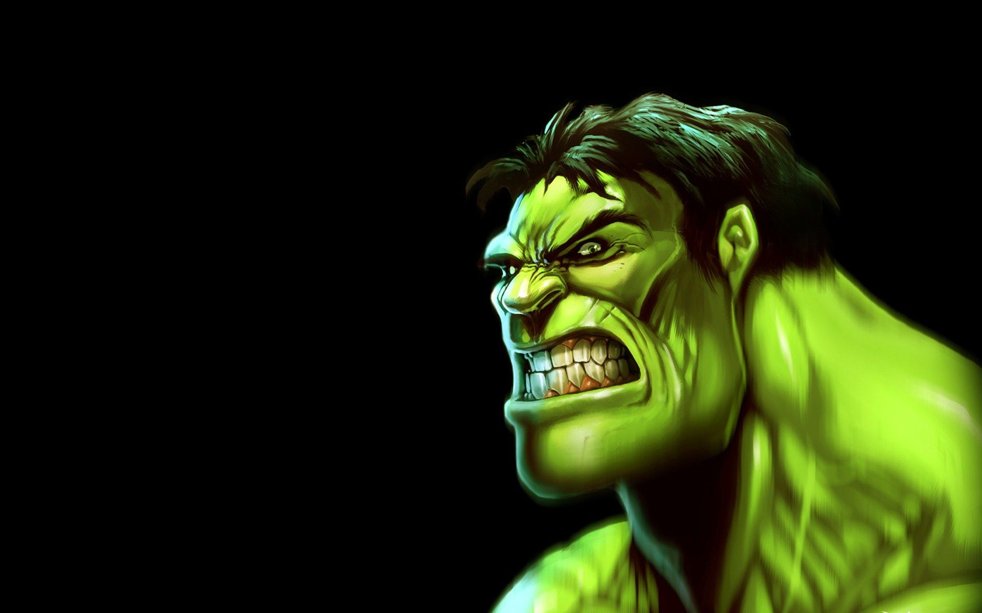 Hulk arrabbiato su sfondo nero, 1920x1200 Full HD+ WUXGA, Desktop