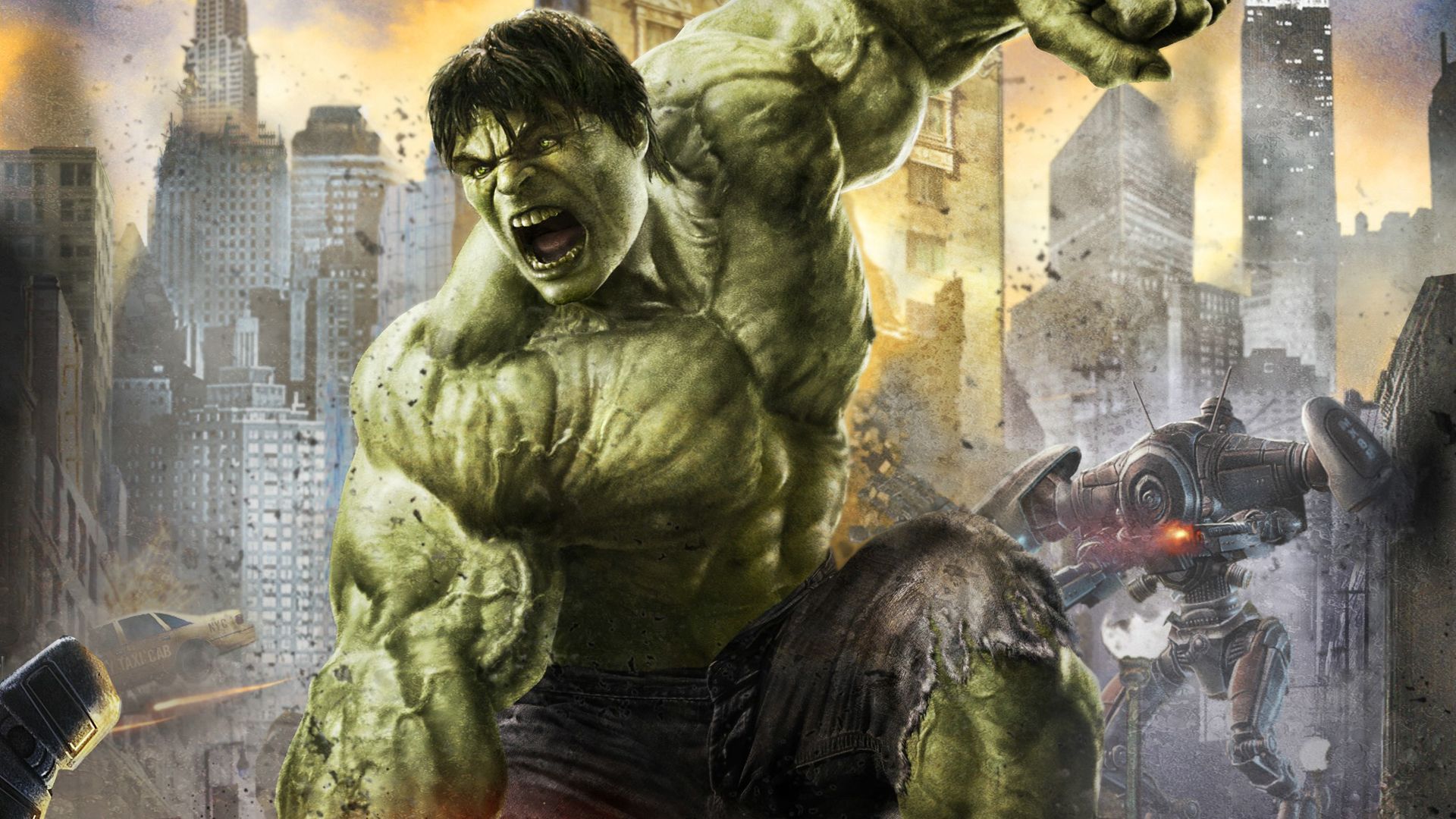 Hulk tra macerie città, 1920x1080 1080p, PC