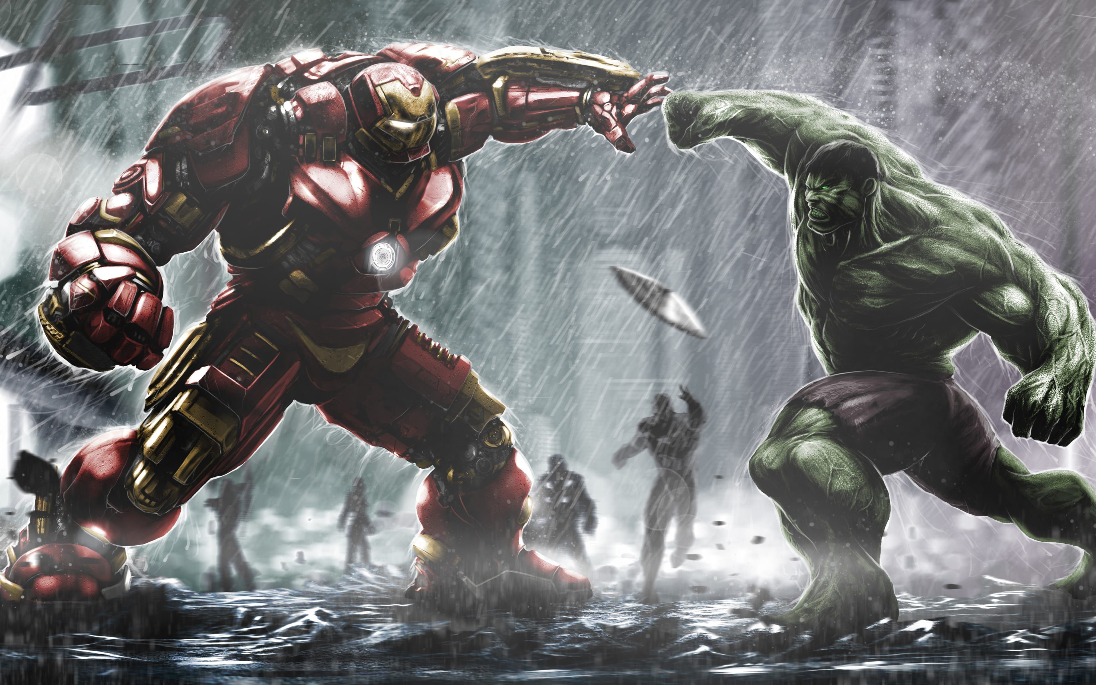 Hulkbuster contro Hulk, 3840x2400 4K Ultra HD, Desktop